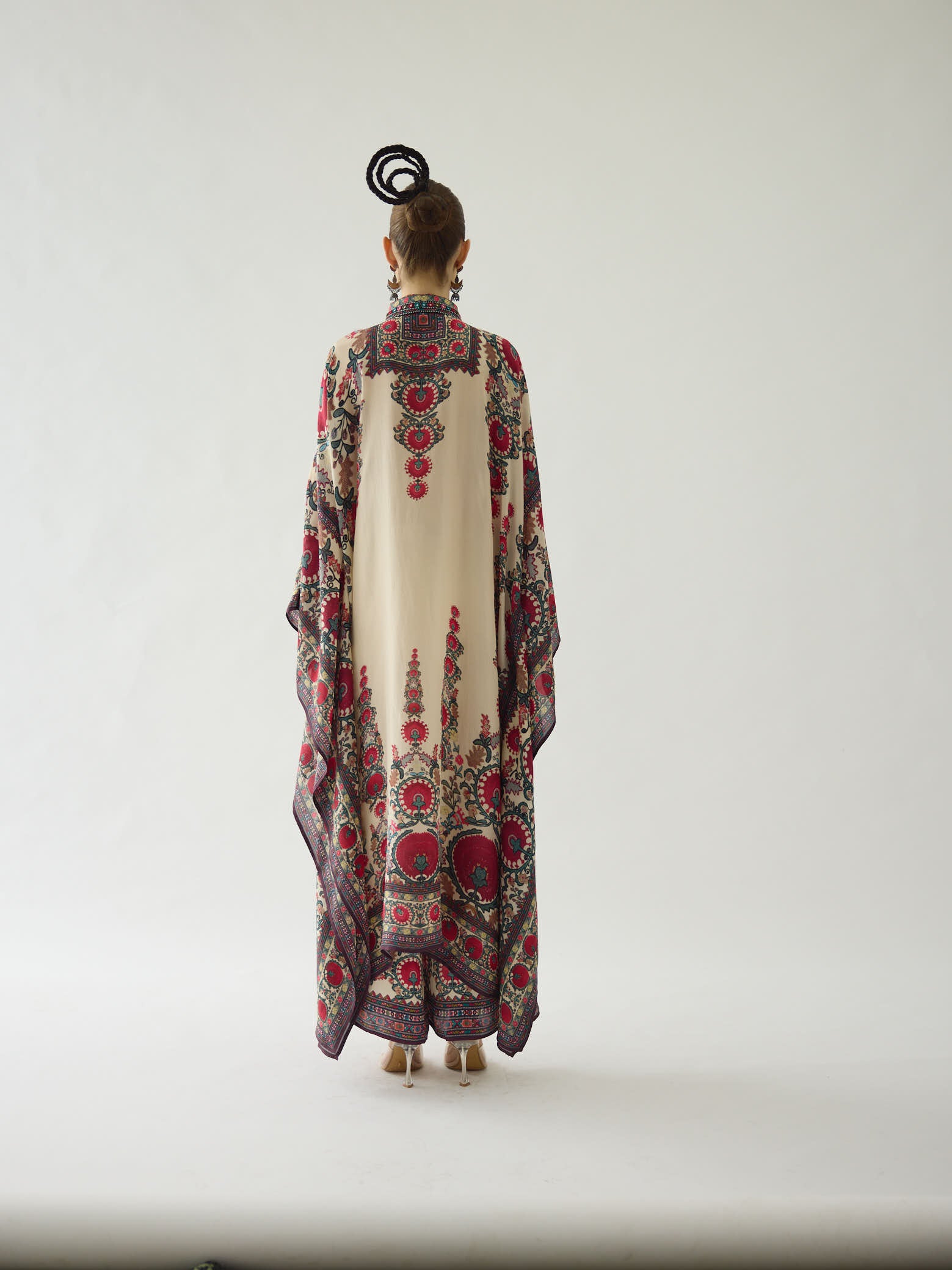 Bukhara Maroon Sharifa Kaftan Set