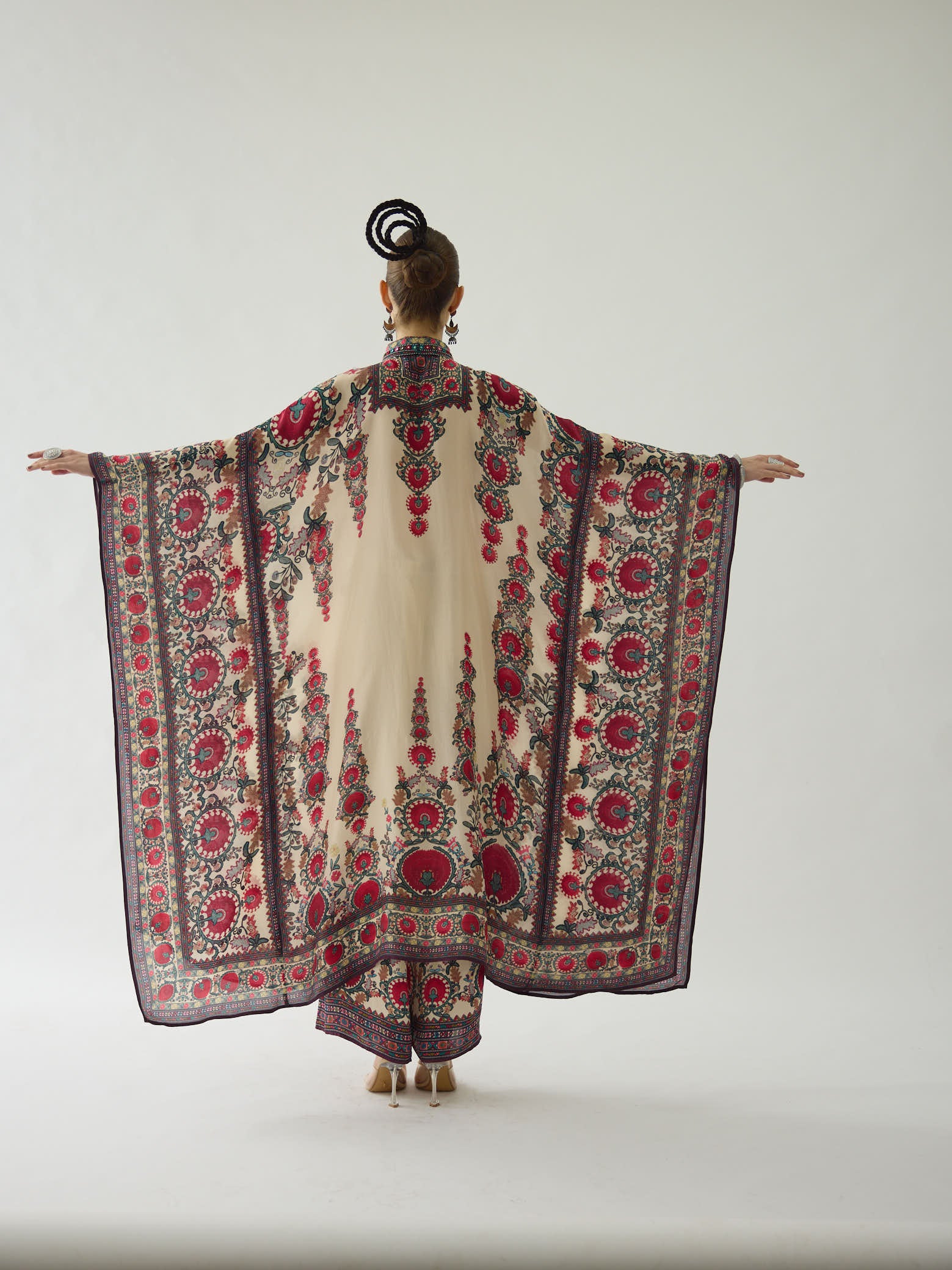 Bukhara Maroon Sharifa Kaftan Set