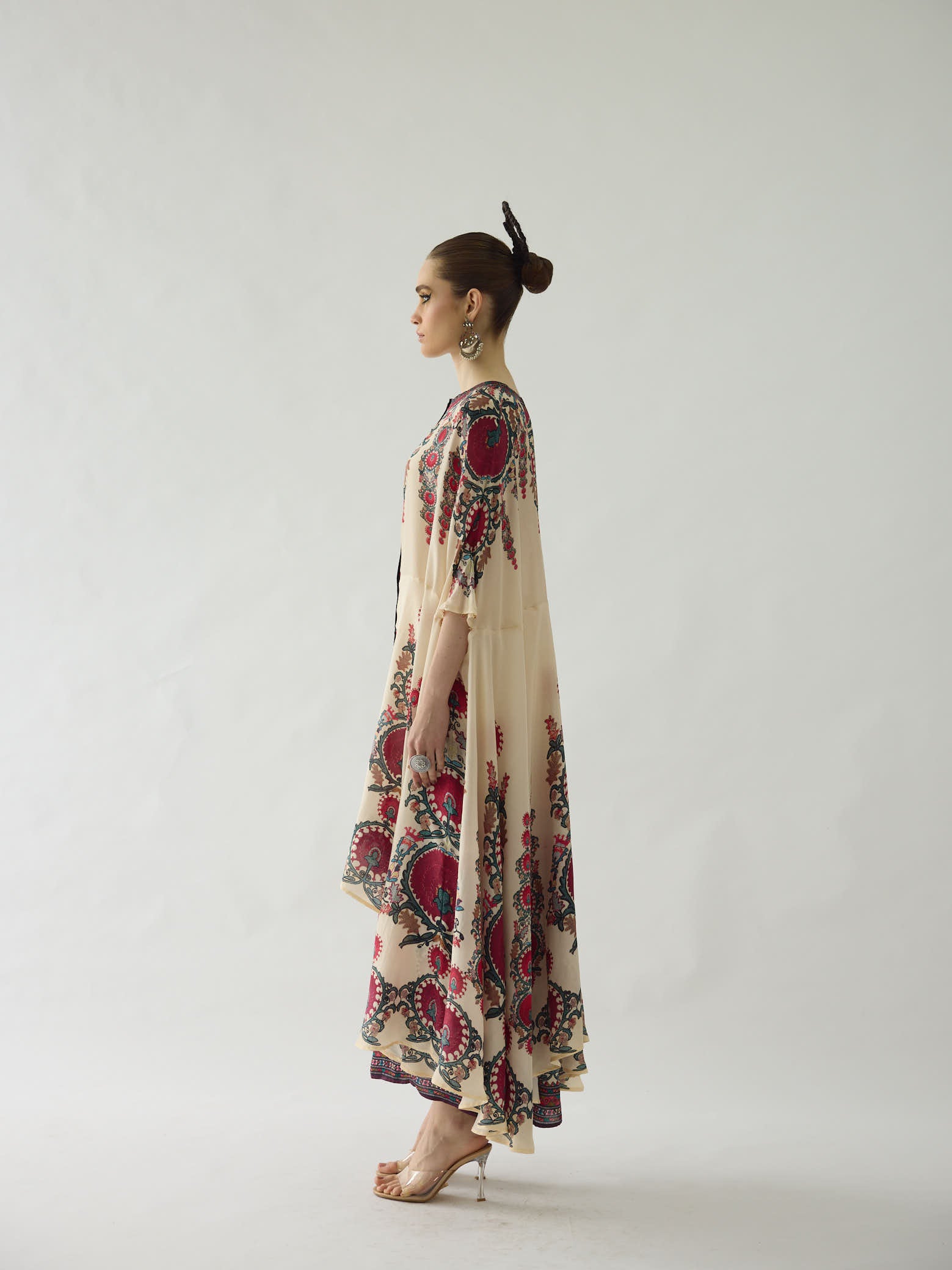 Bukhara Maroon Caprice Cape