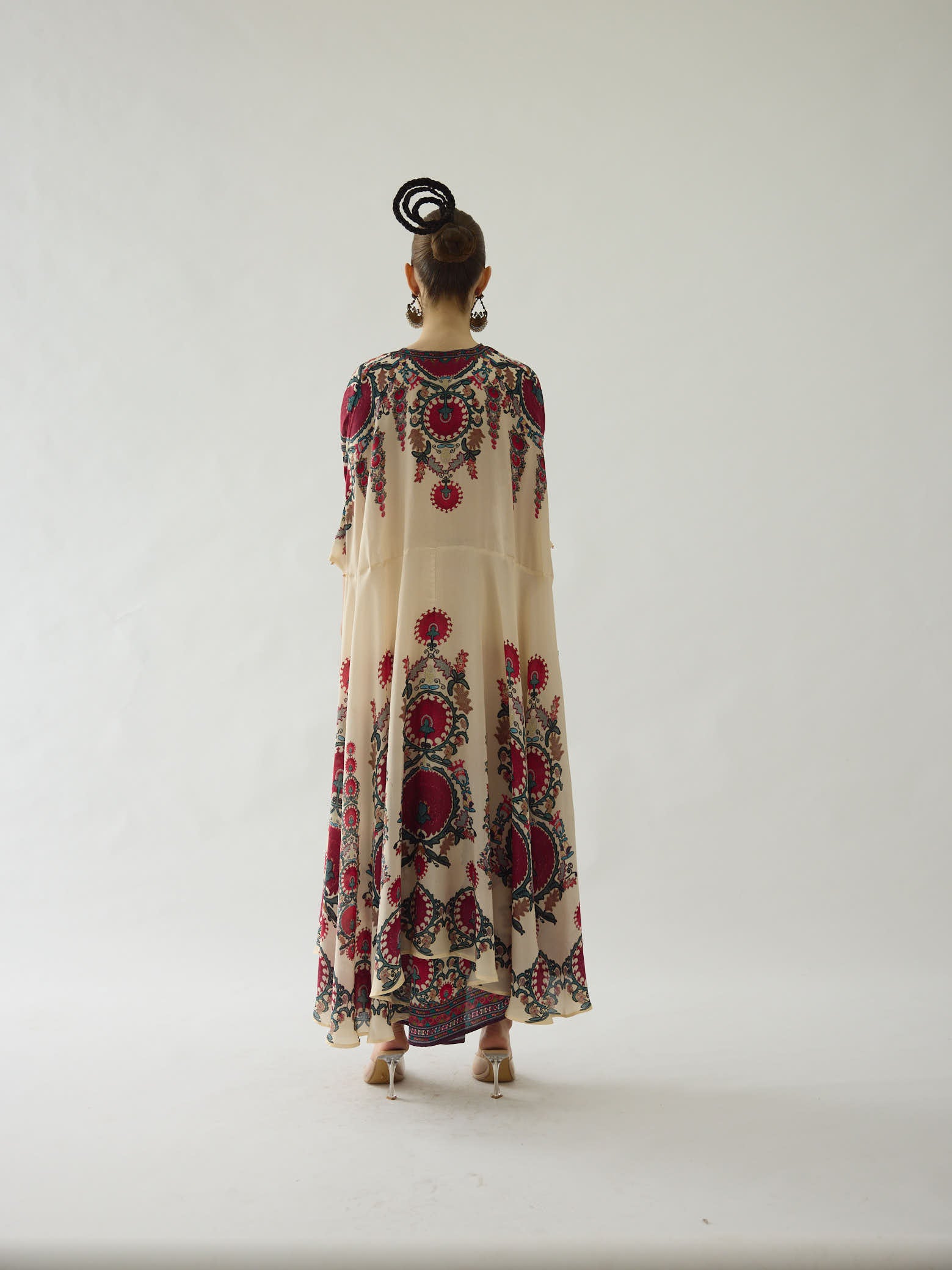 Bukhara Maroon Caprice Cape