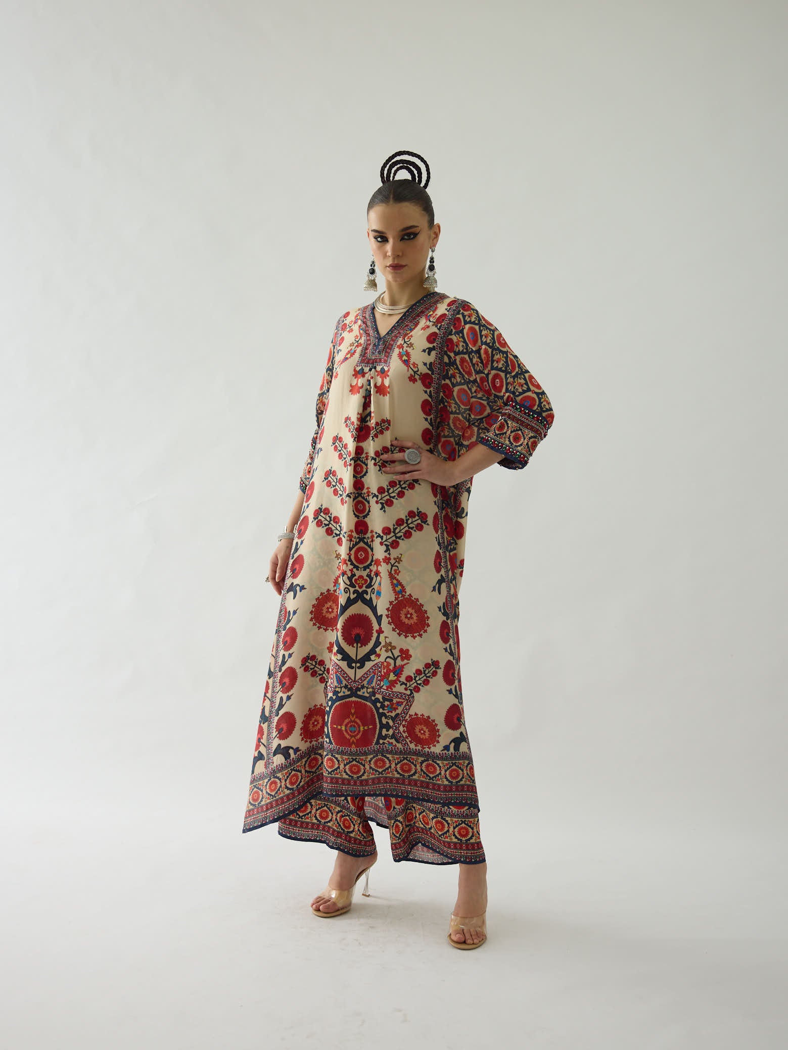 Bukhara Rust Banera Tunic Set
