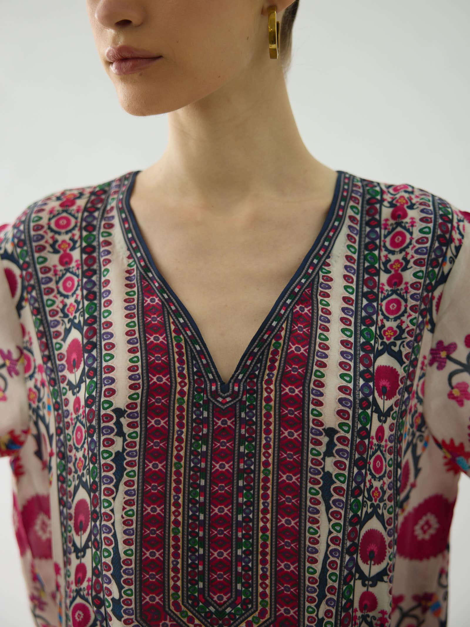 Bukhara Maroon Adavi Tunic Dress