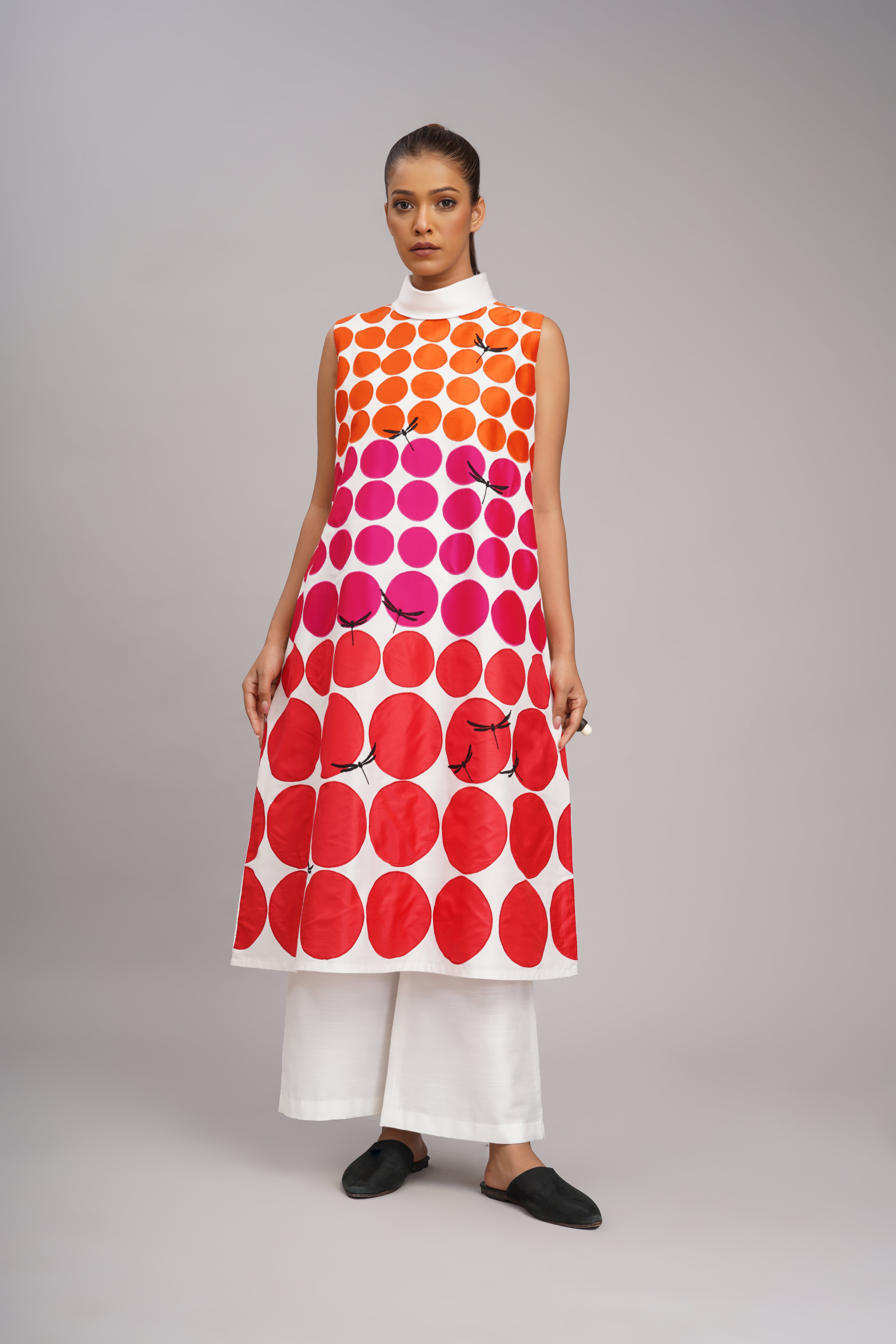 Red Polka Grid