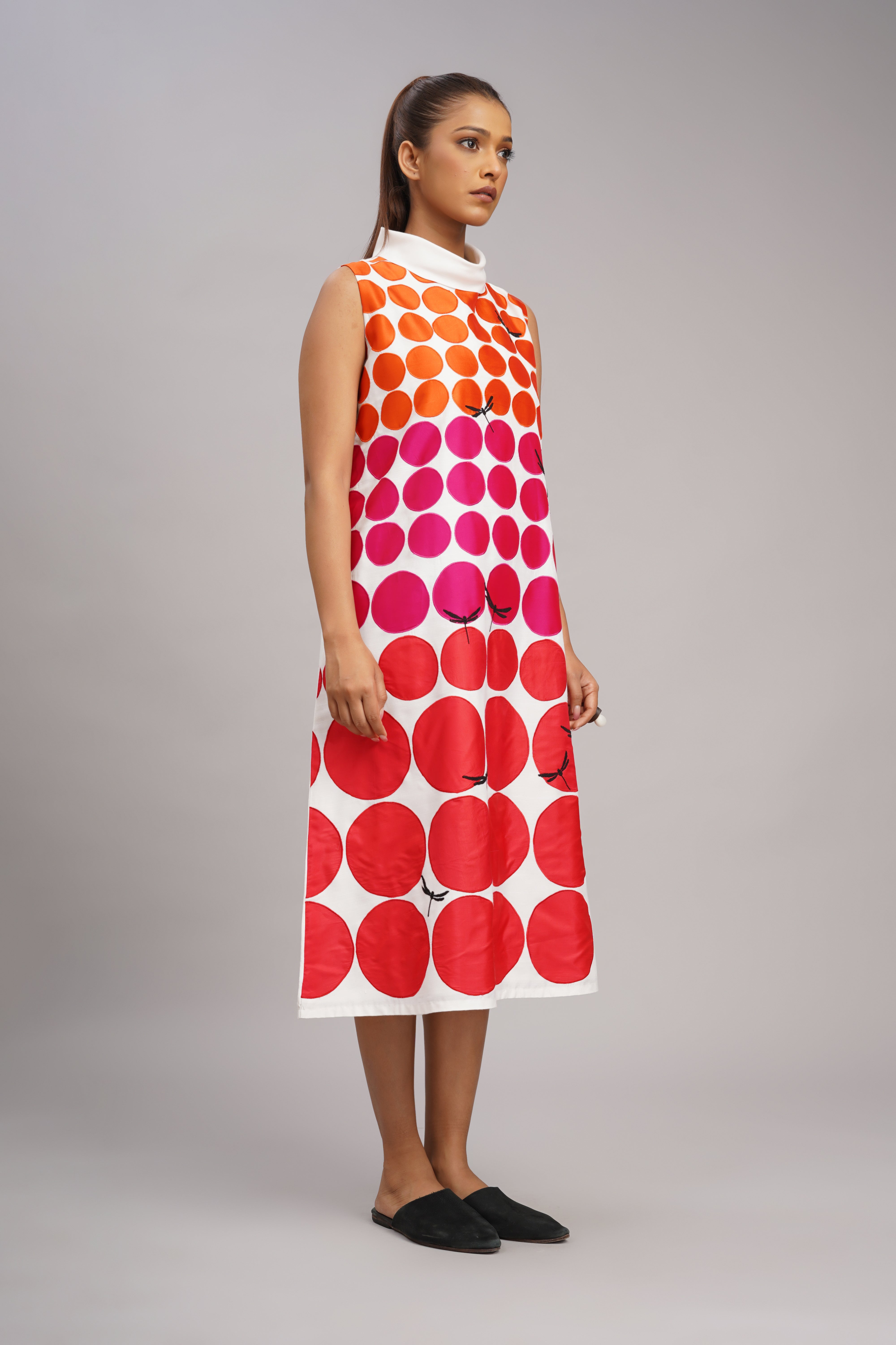 Red Polka Grid