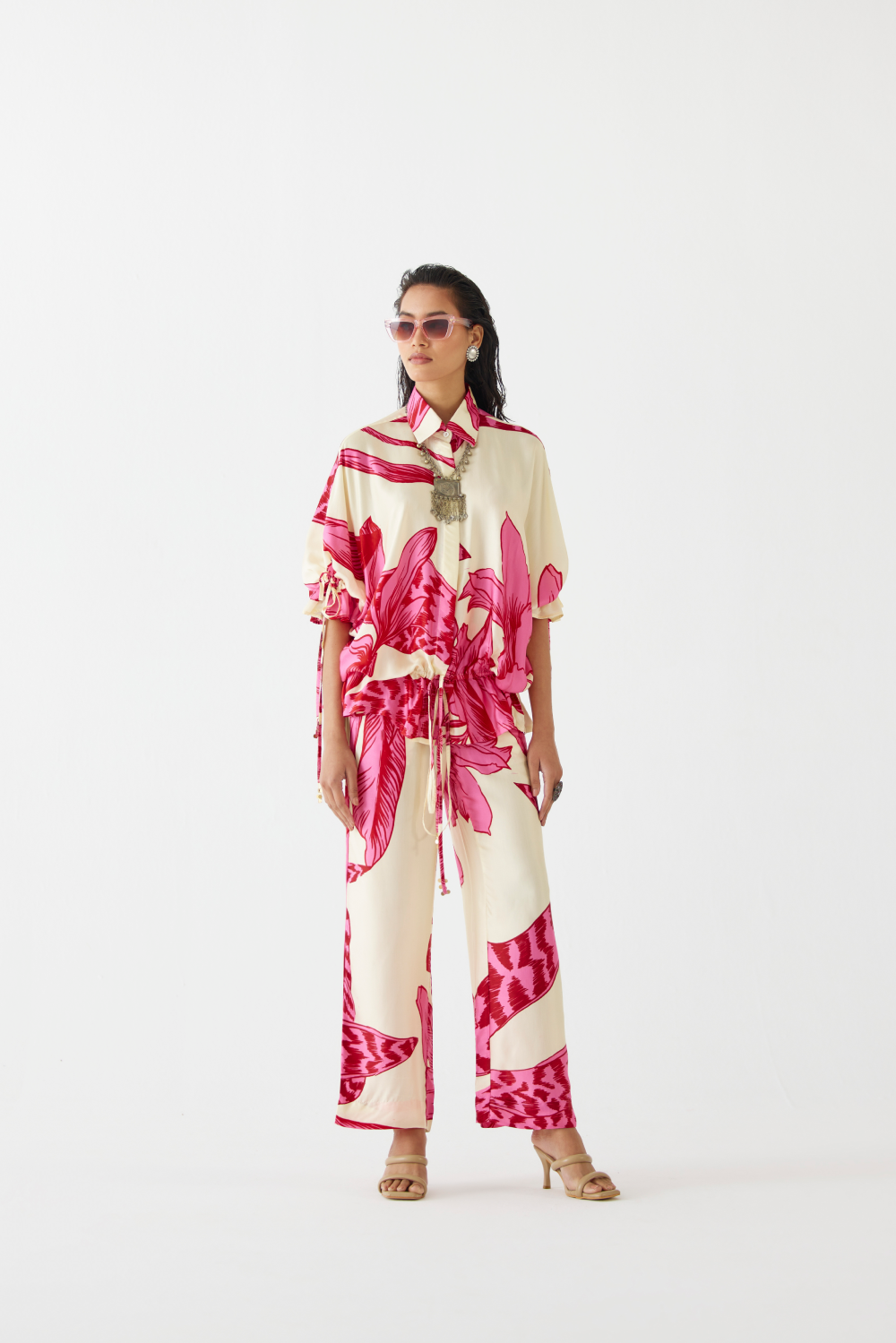 Pink Aphrodite Drawstring Shirt & Pants