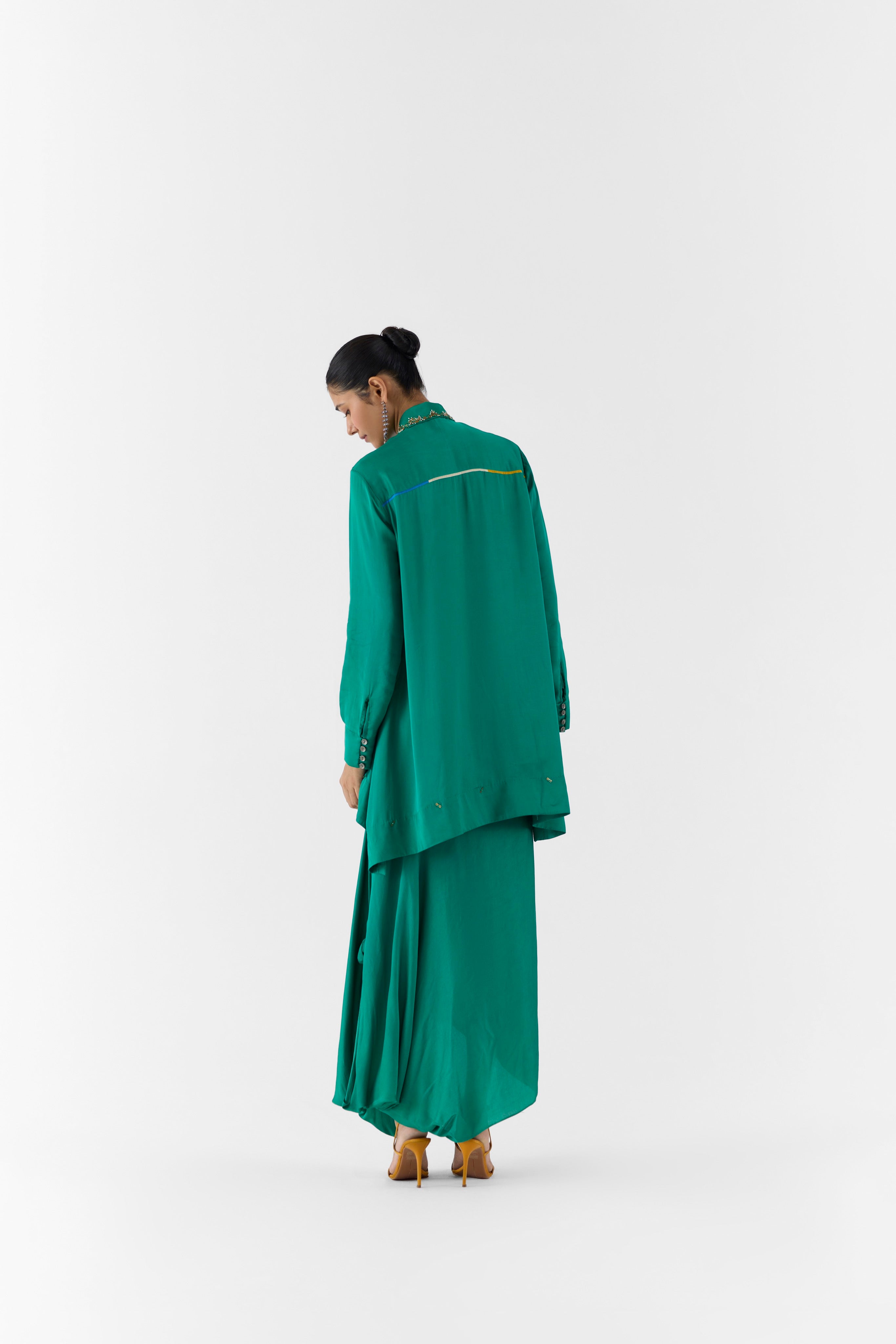 JASPER ASYMMETRIC SHIRT AND KNOT SKIRT