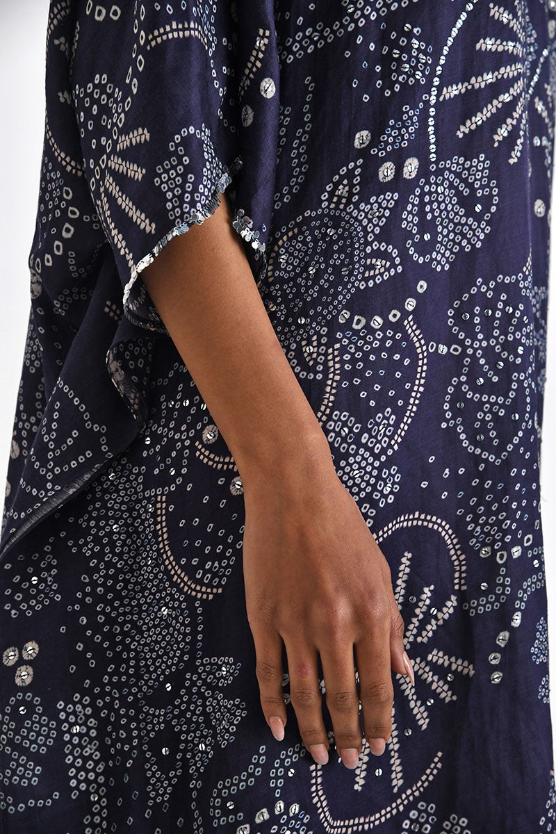 Navy Robita Kaftan Dress