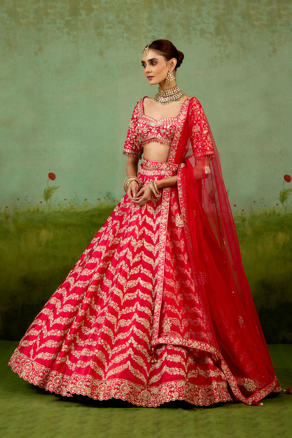 Red Lehenga Set