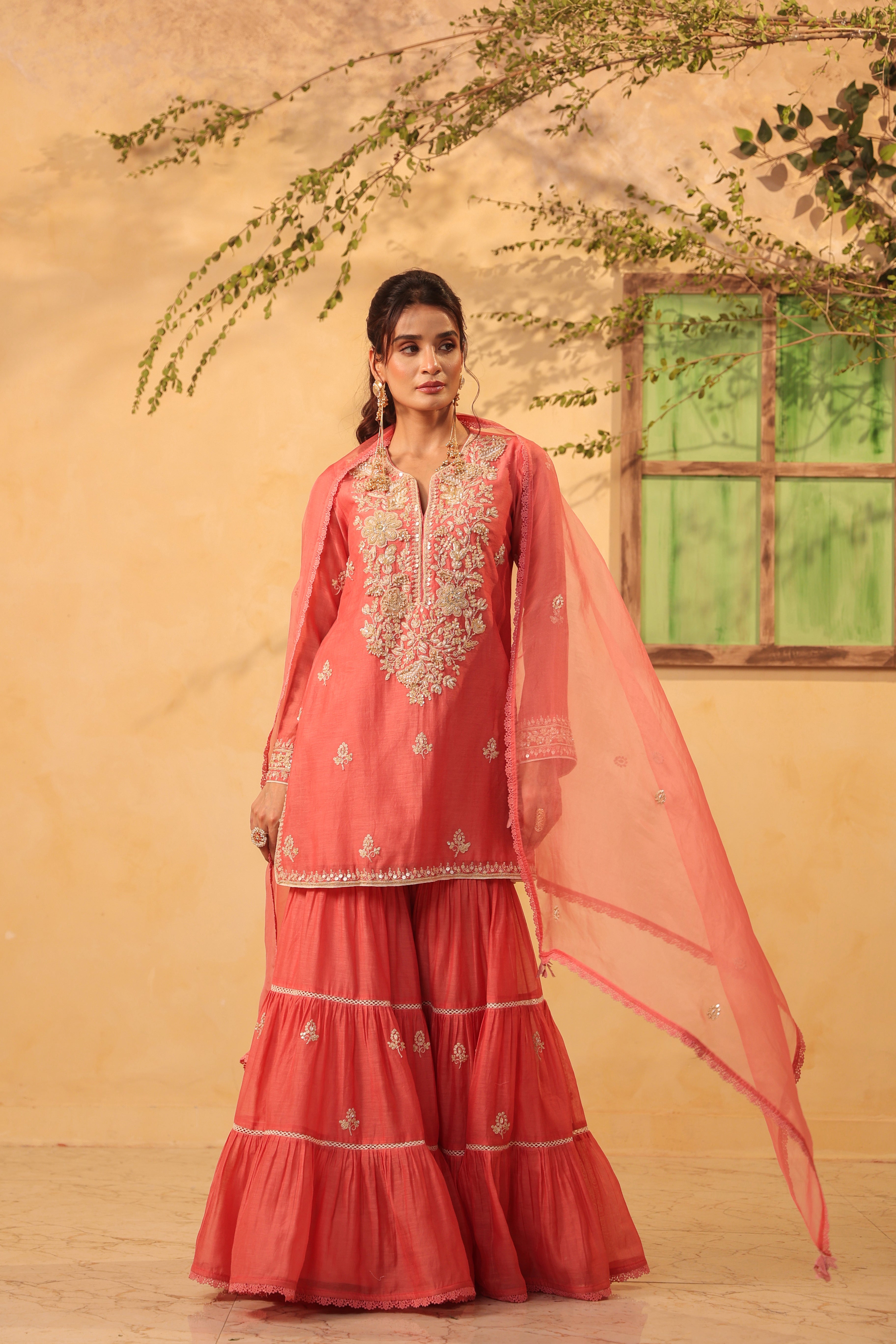 Vaayu Pink Sharara Set