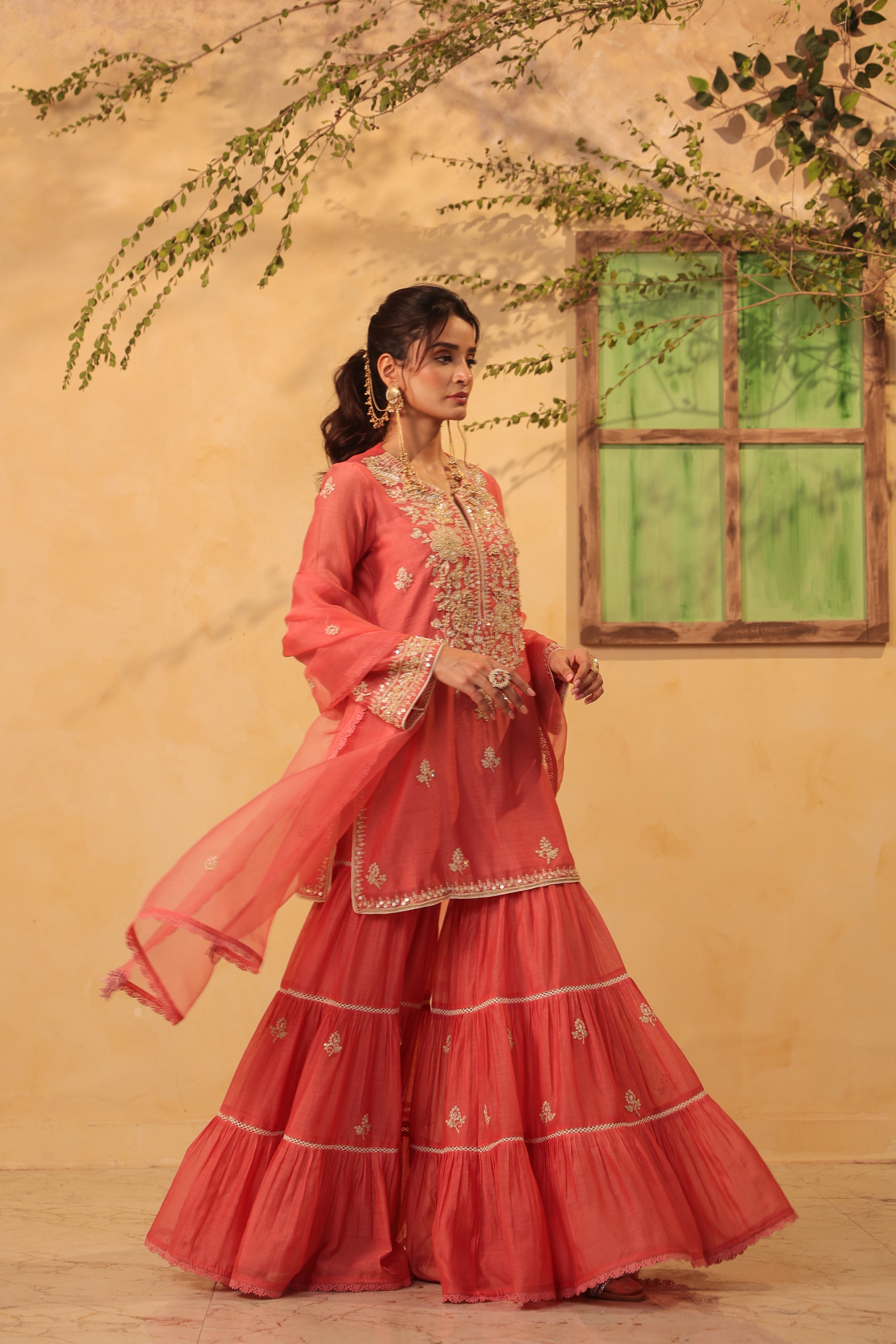 Vaayu Pink Sharara Set