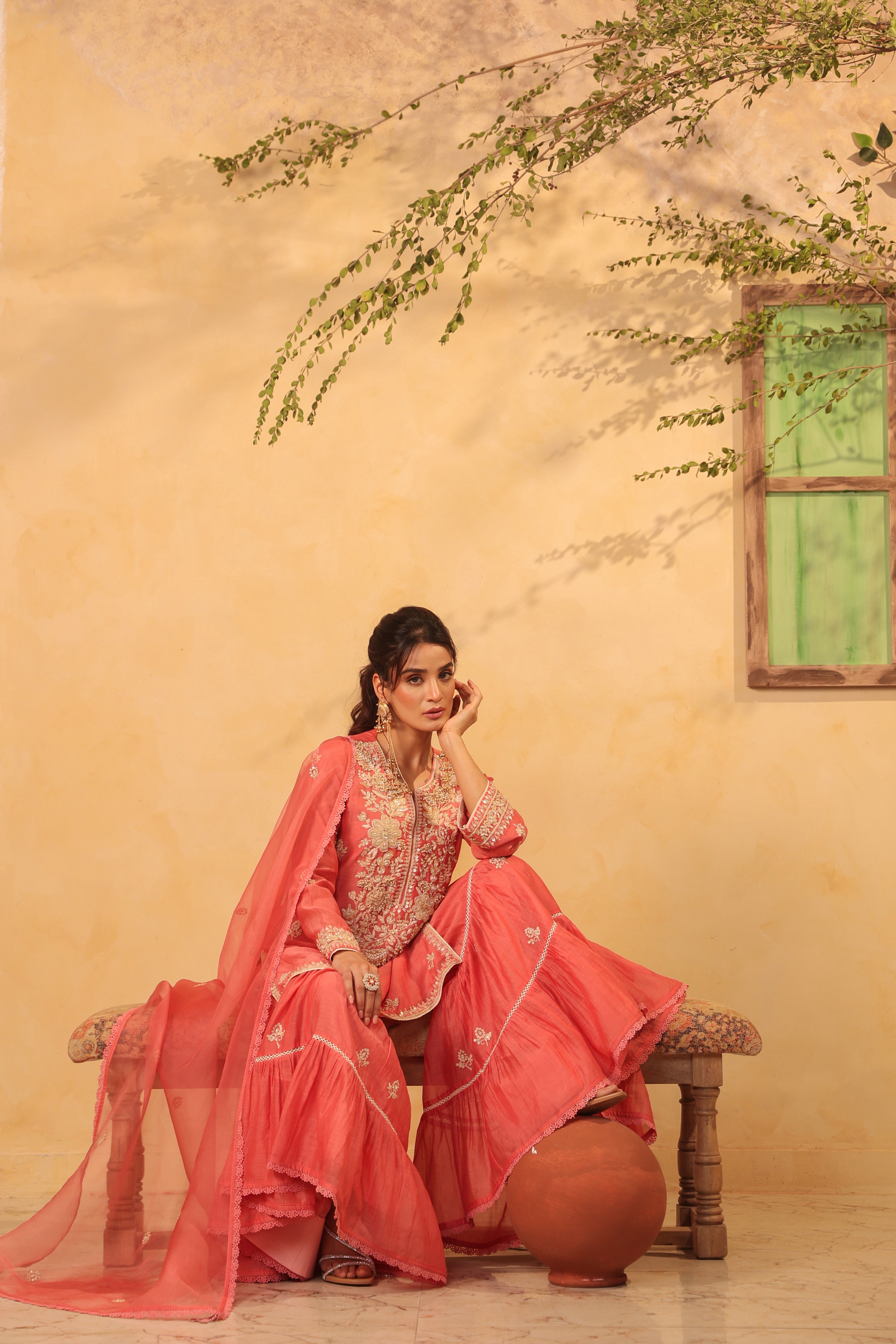 Vaayu Pink Sharara Set