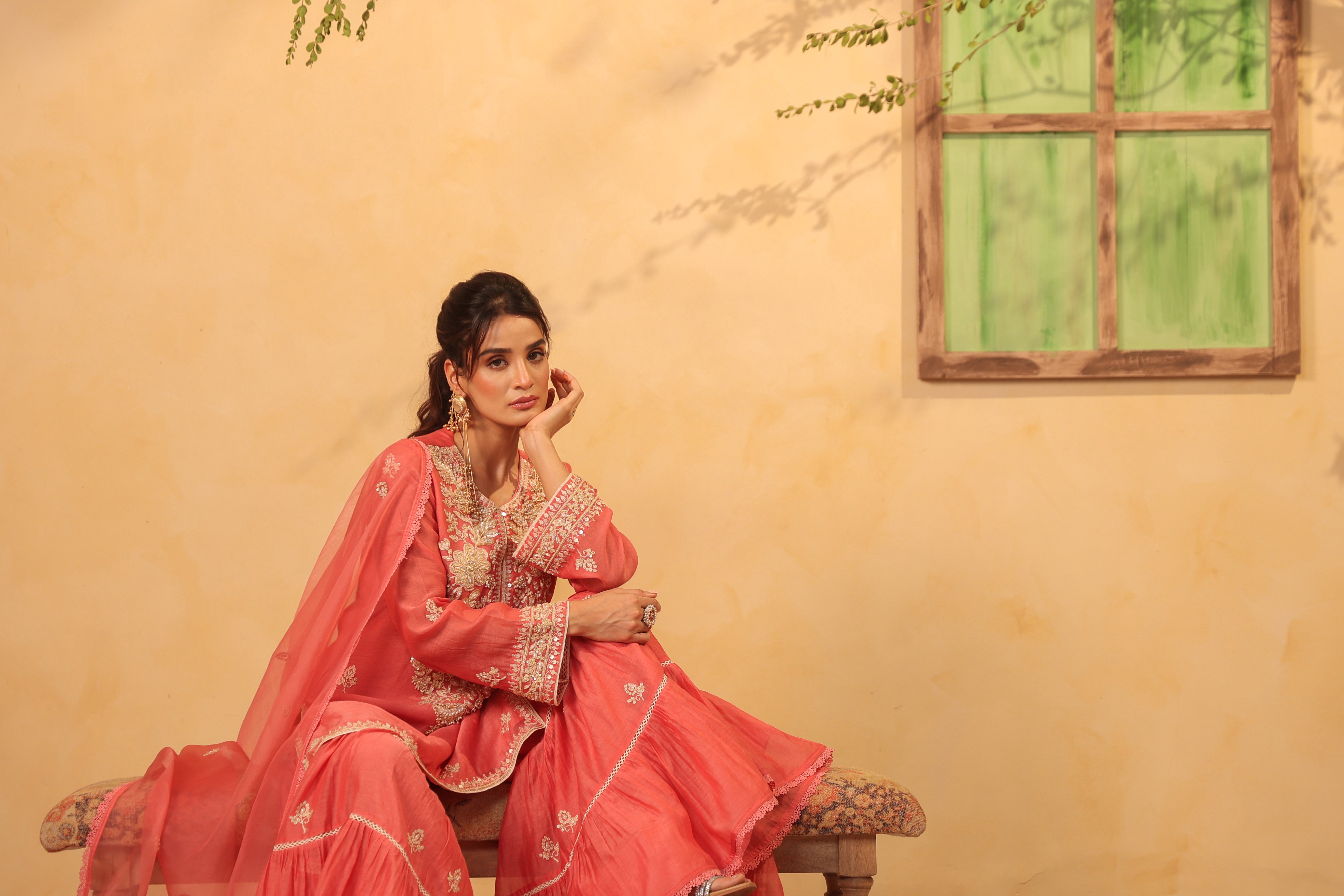 Vaayu Pink Sharara Set
