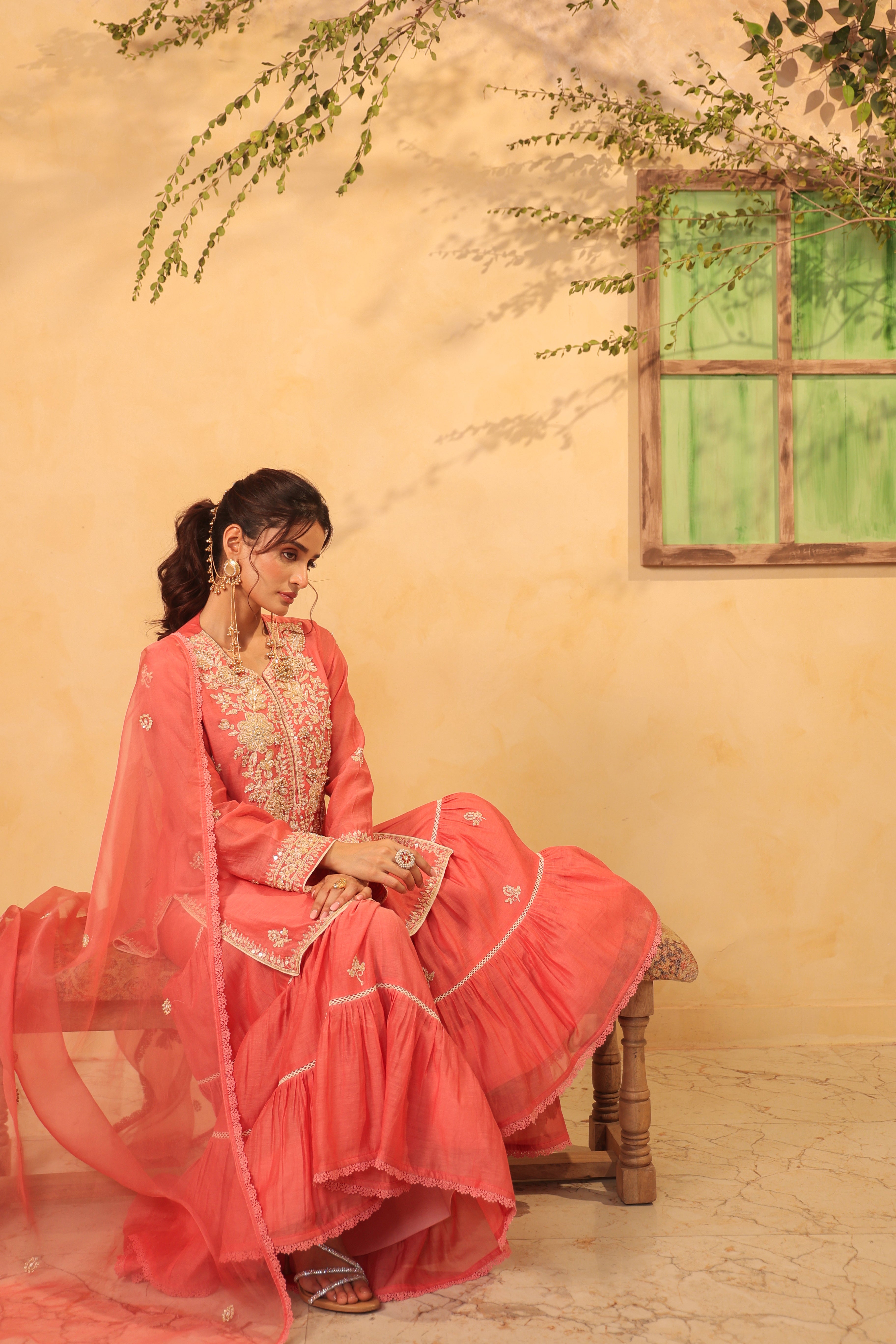 Vaayu Pink Sharara Set