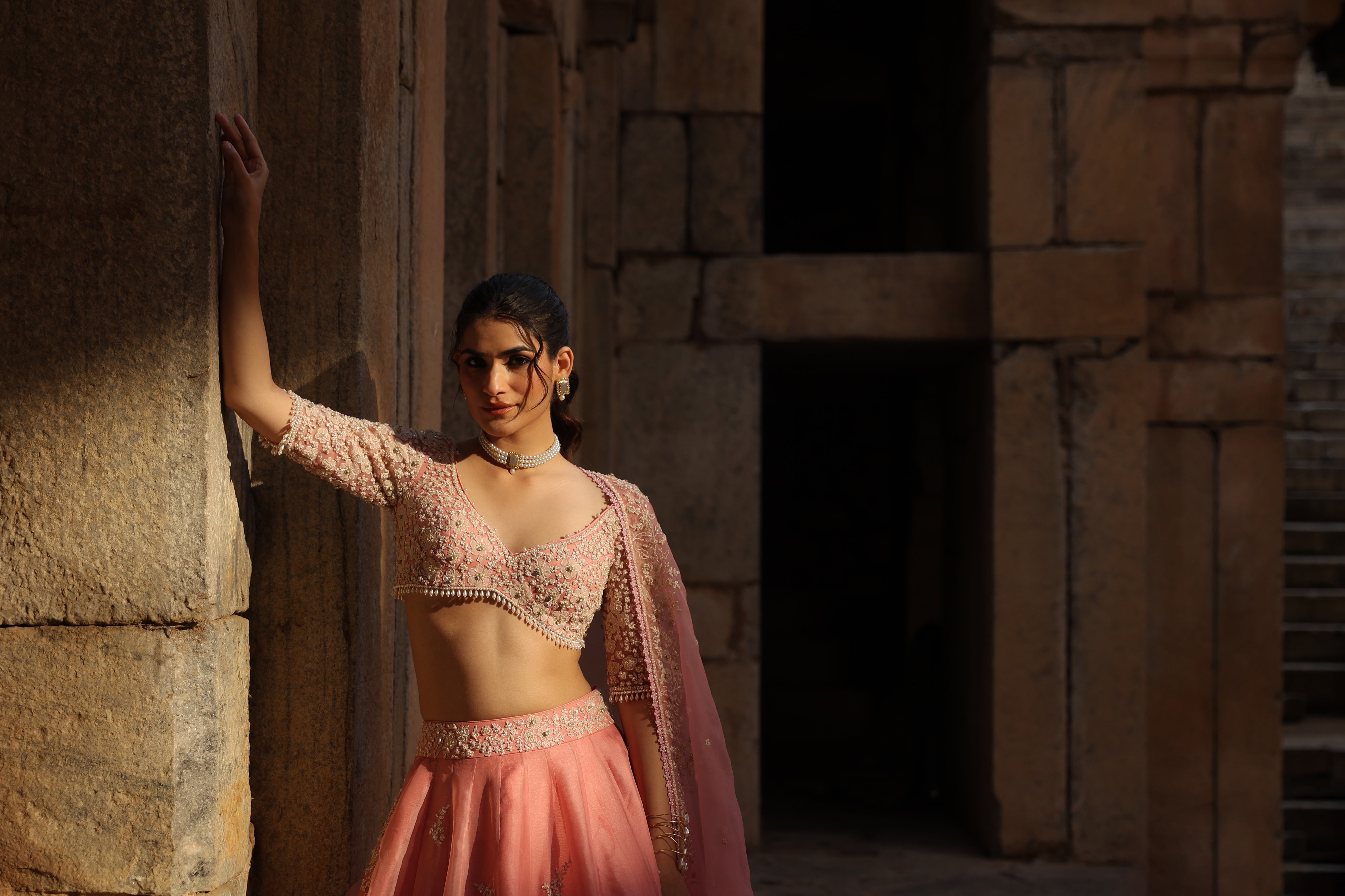 Vaayu Pink Guldasta Lehenga Set