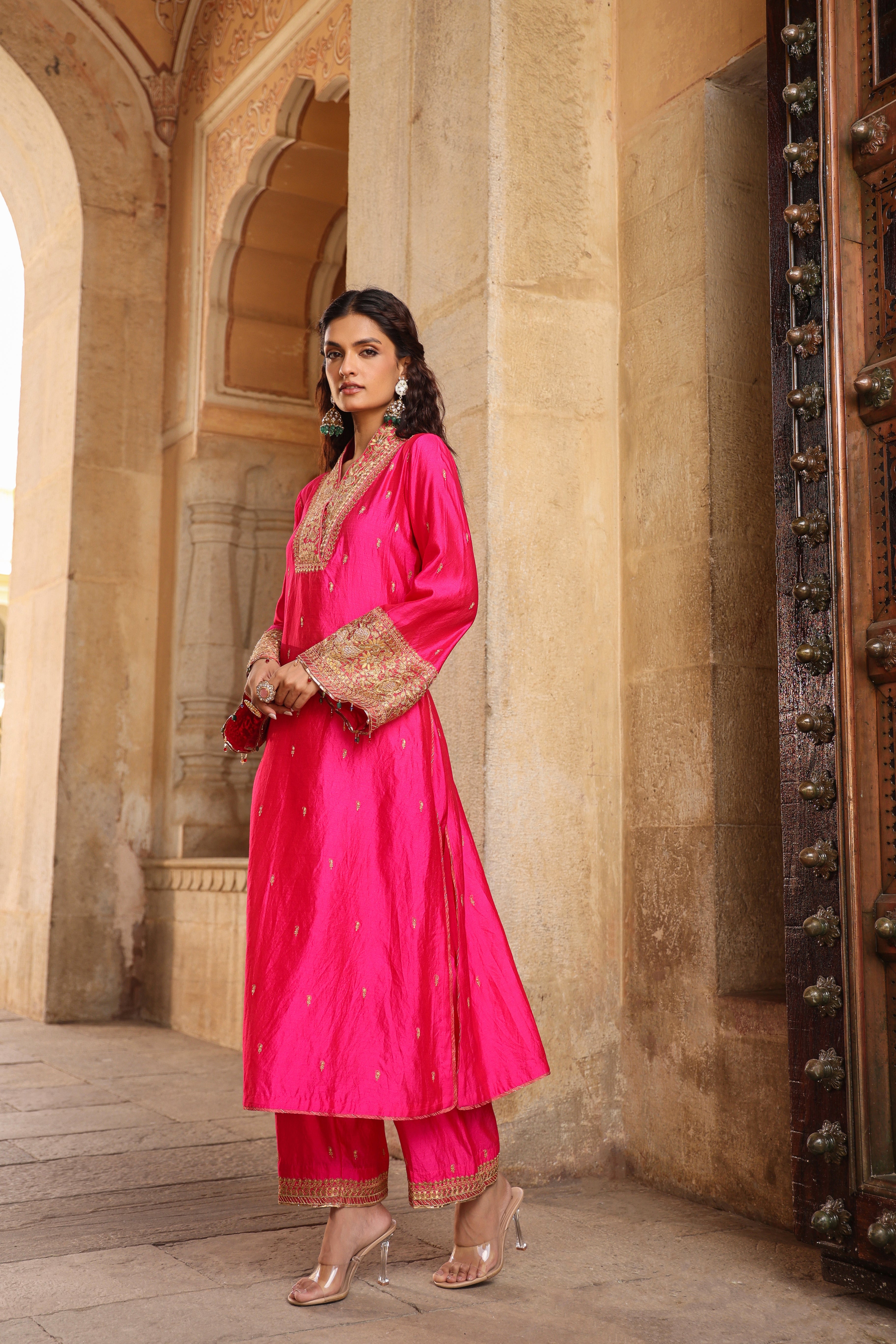 Riwayat Stand Collar Kurta Set