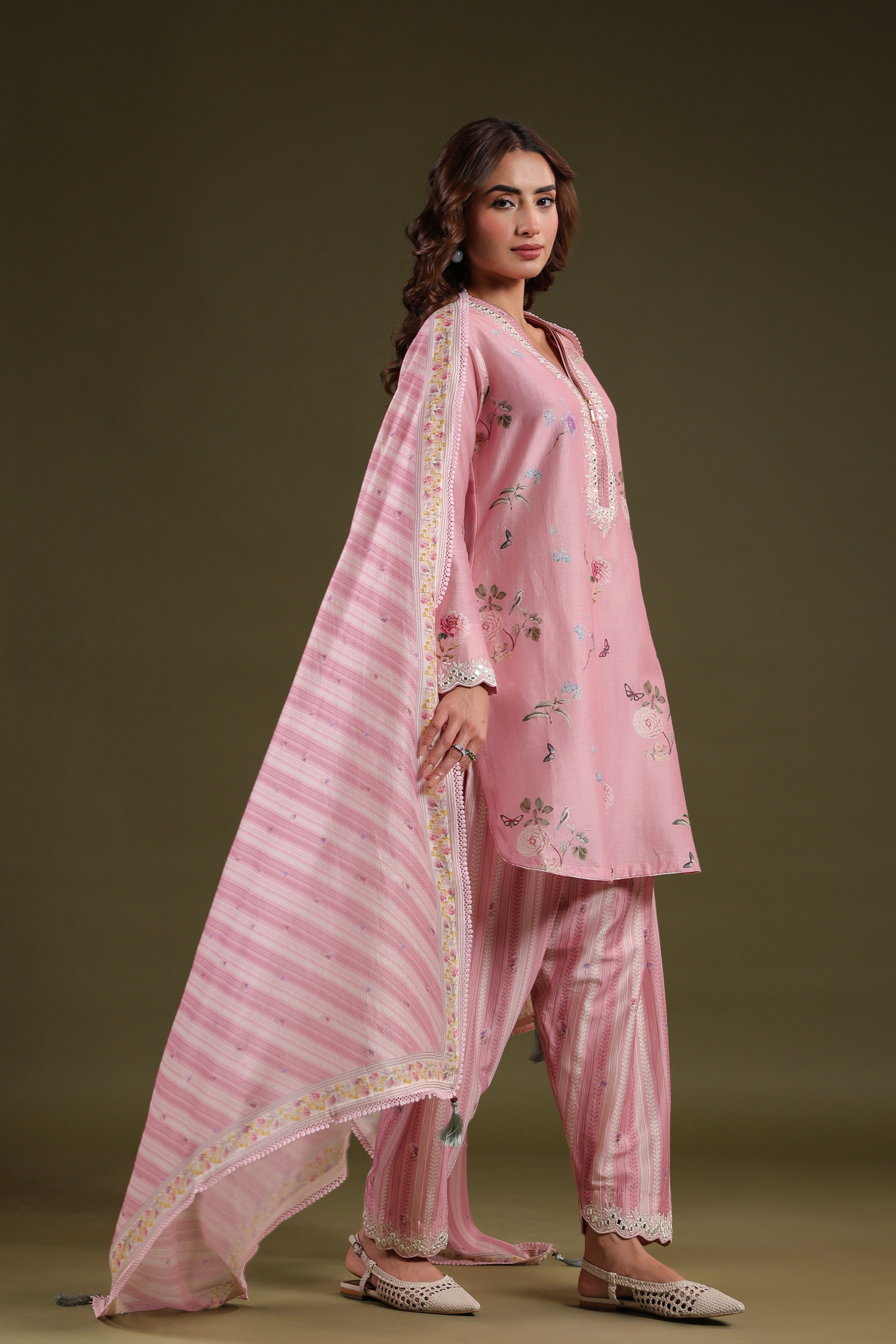 Noor Zipper Kurti Set