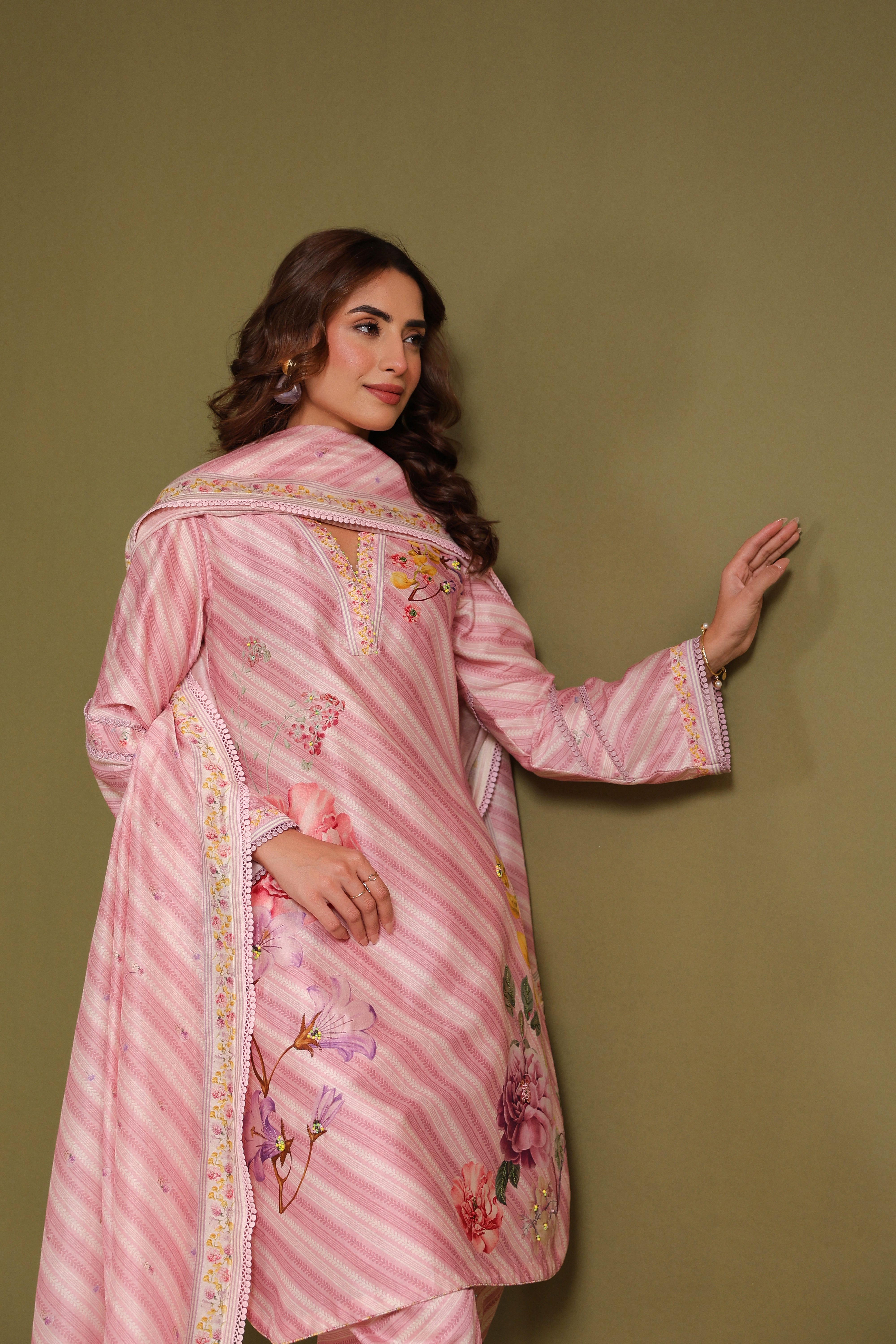 Noor Striped Kurti Set