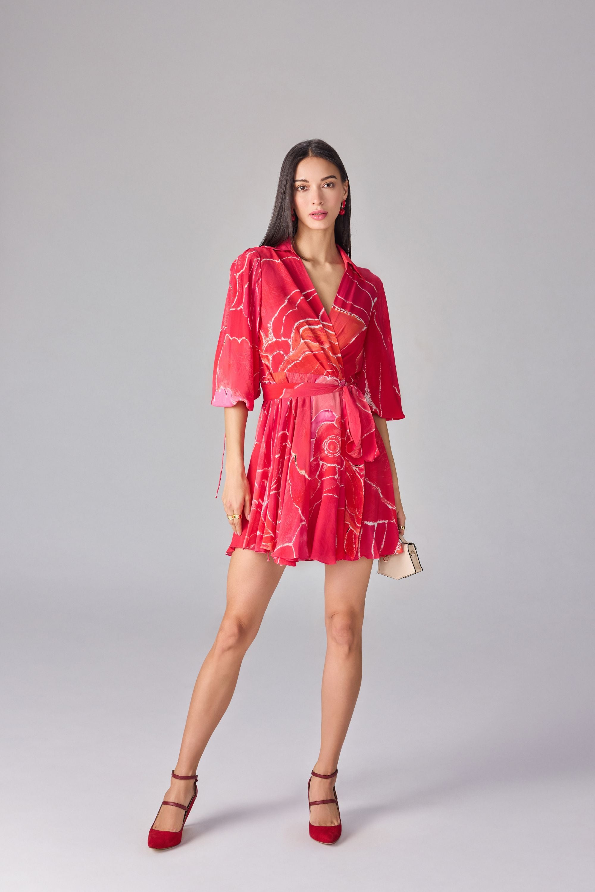 Pink Scratch Flower Faye Dress