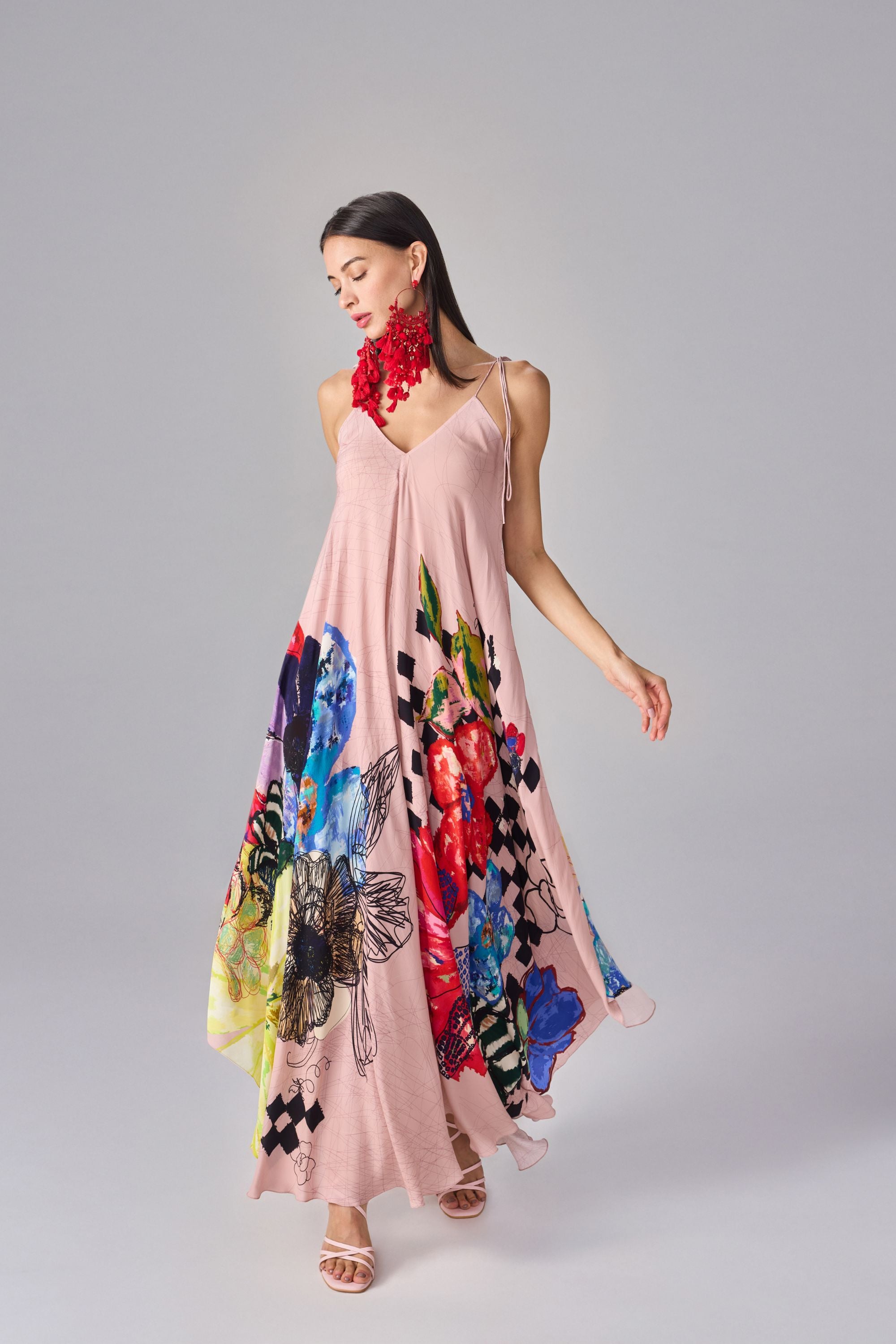 Peach Vintage Block Yazmine Dress