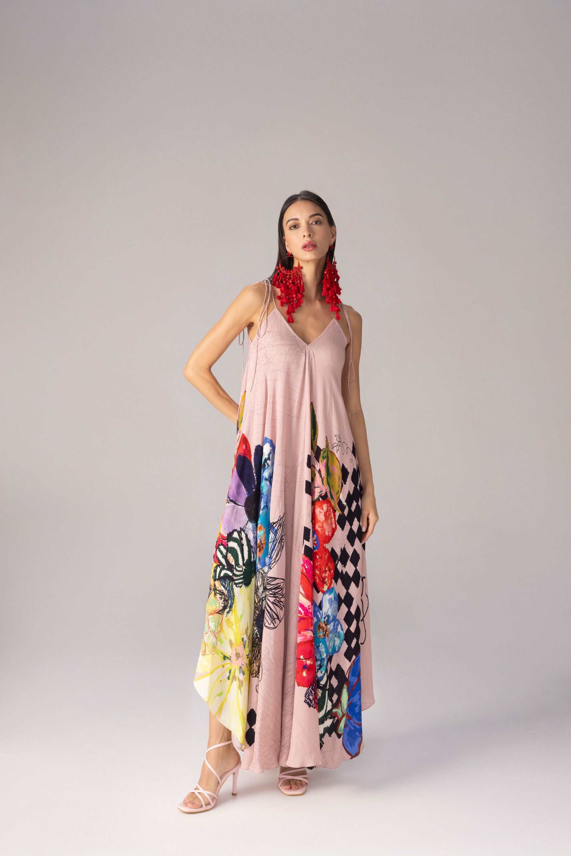 Peach Vintage Block Yazmine Dress