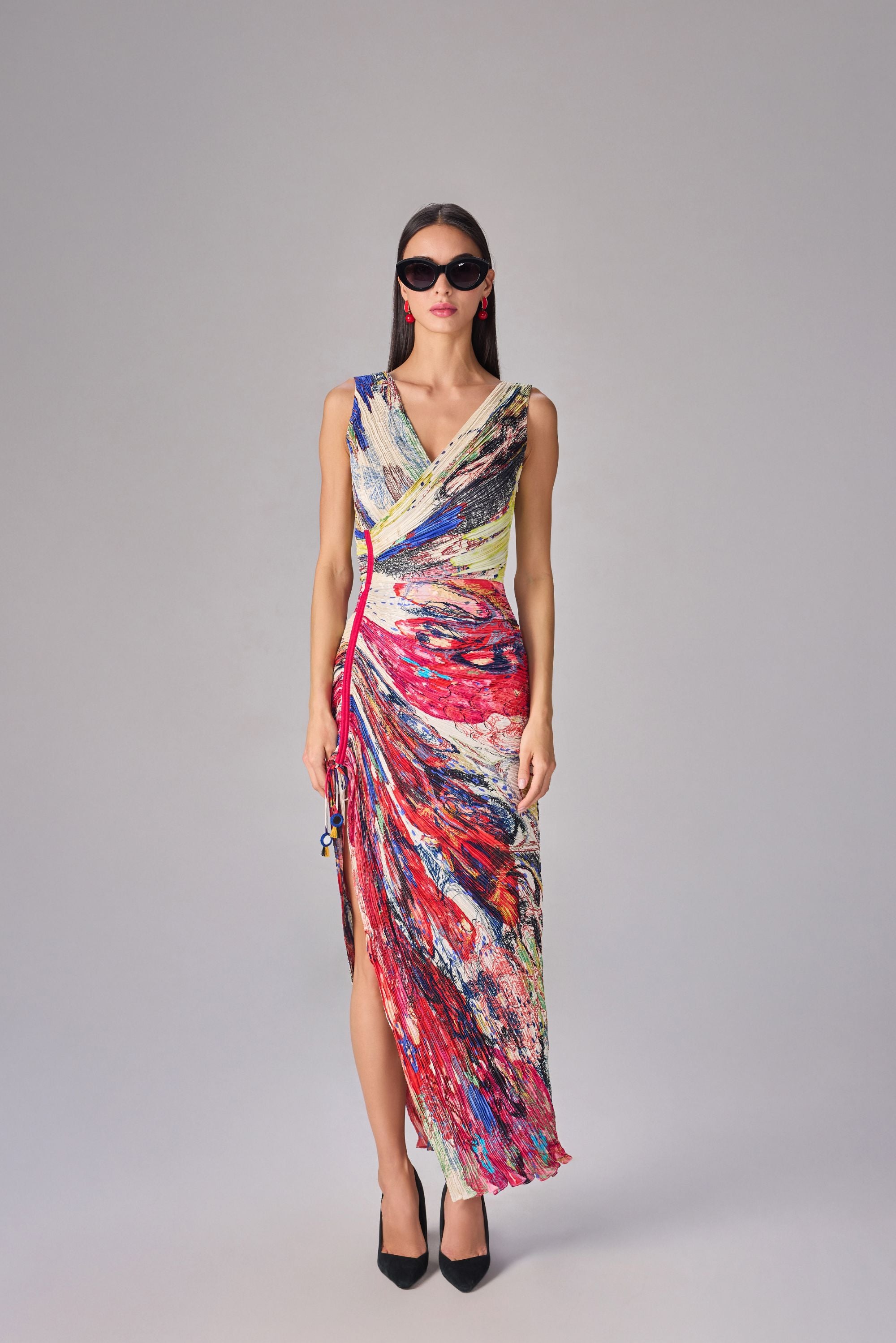 Yellow Blue Prime Anya Dress