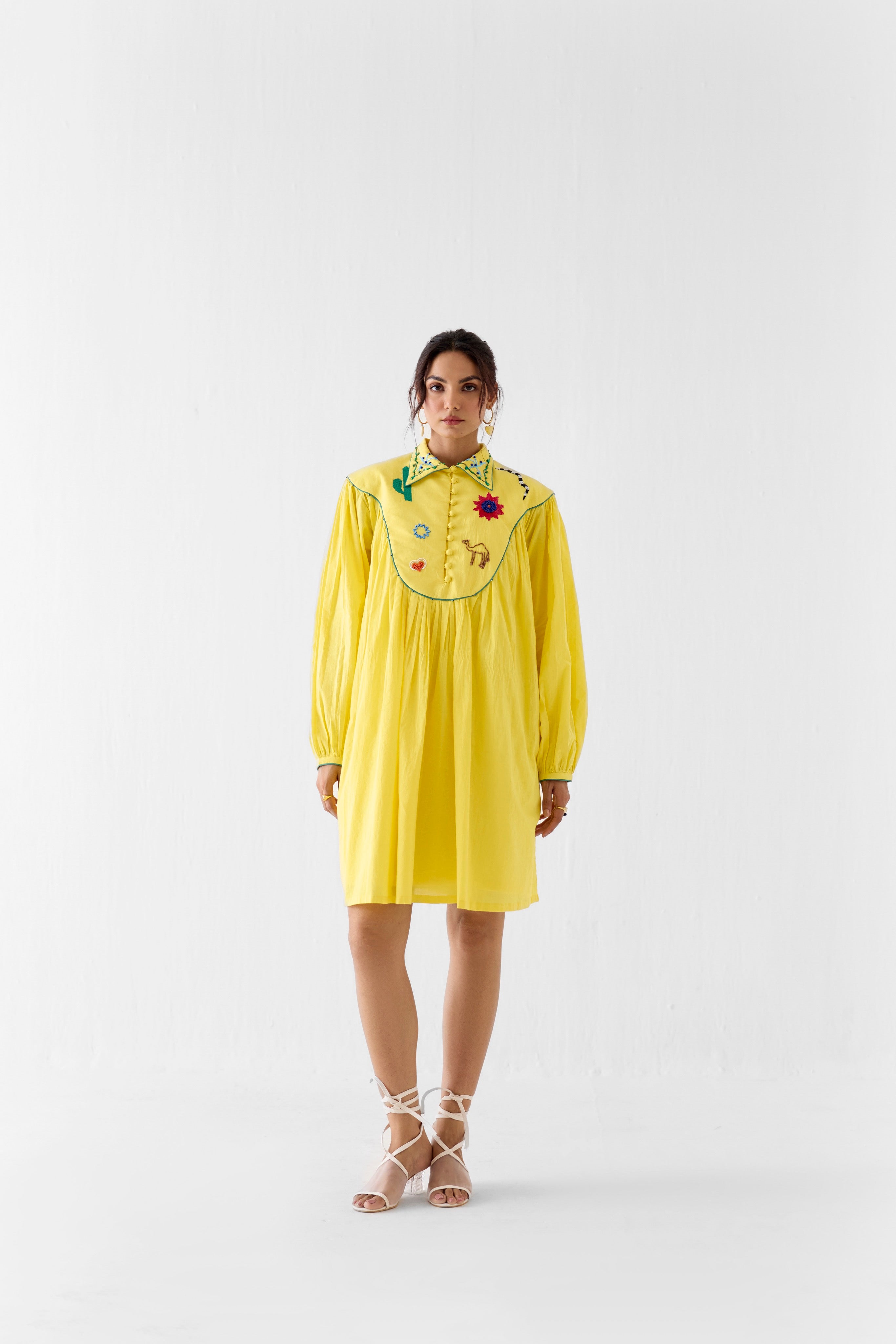 PEELA MULMUL DRESS