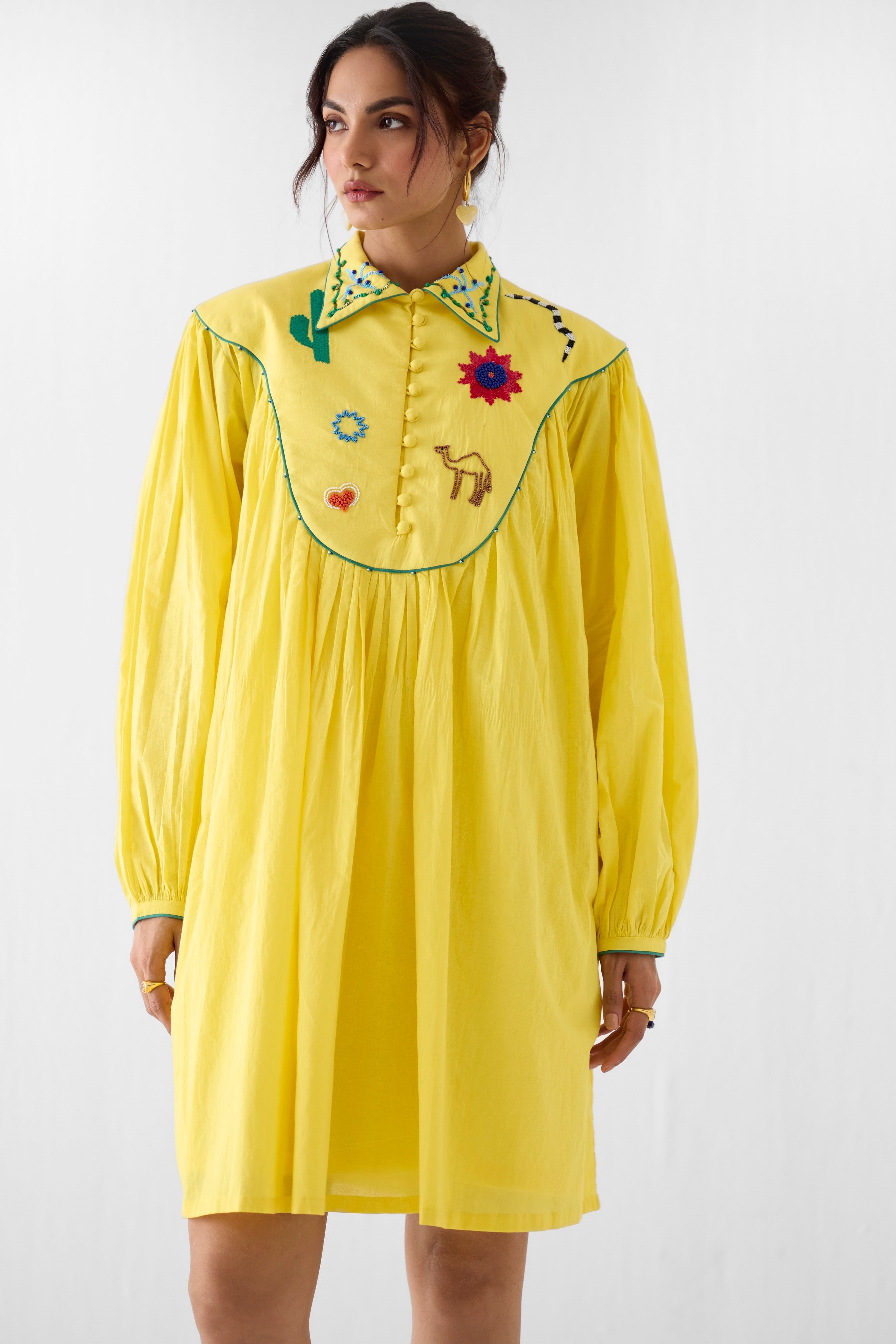 PEELA MULMUL DRESS