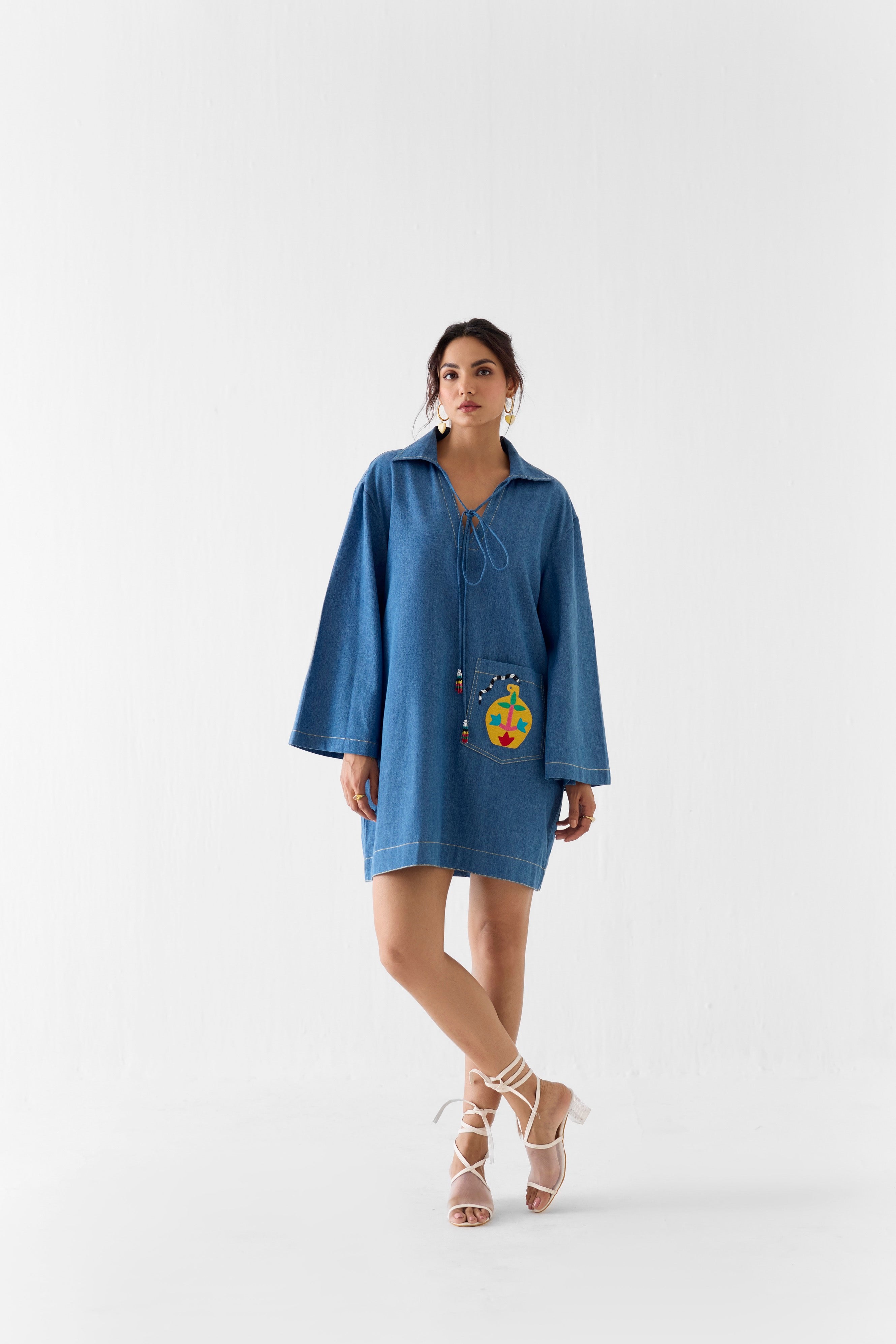 INDIGO SHORT DRESS