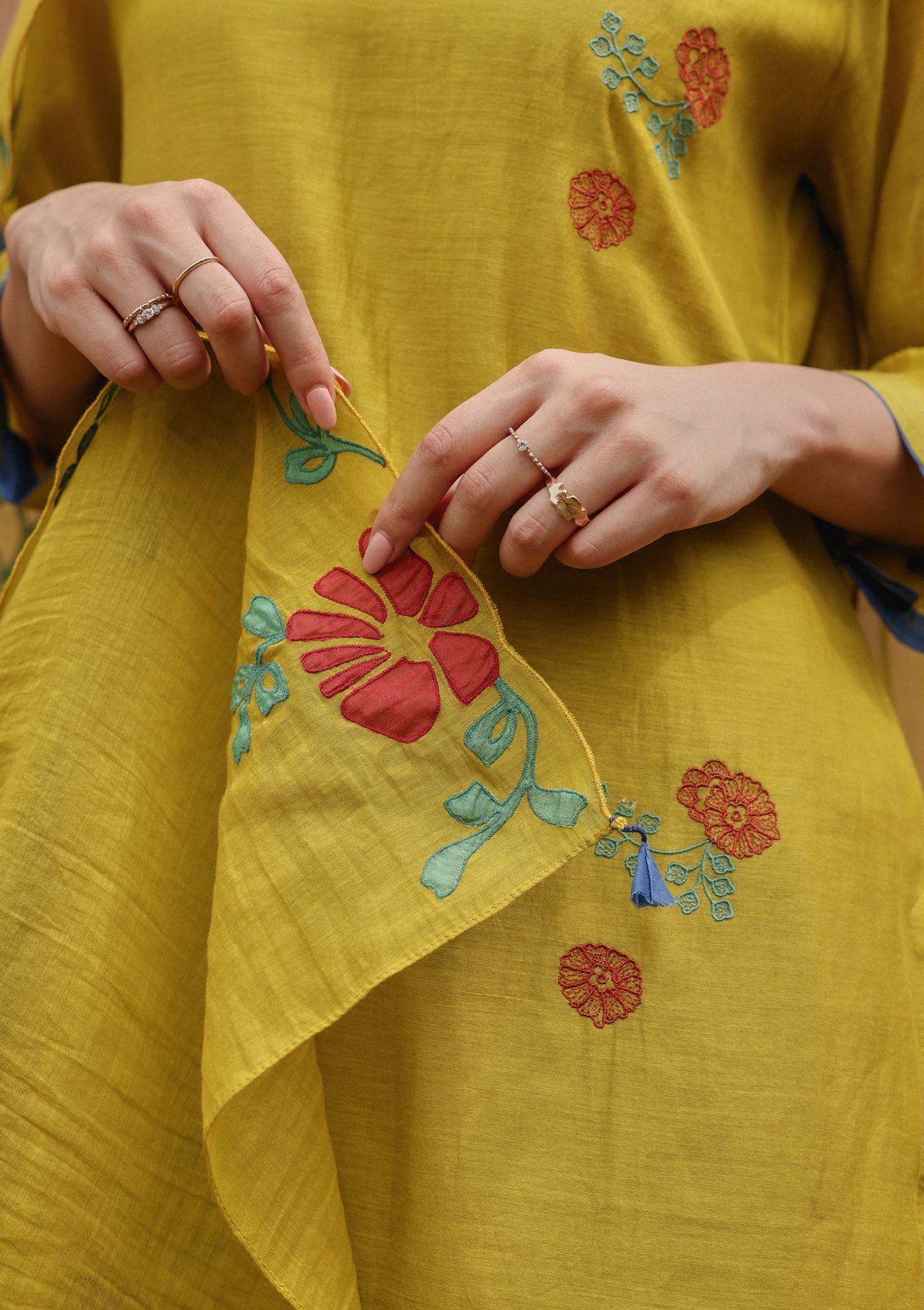 Citrine Bloom Embroidered Kurta Set