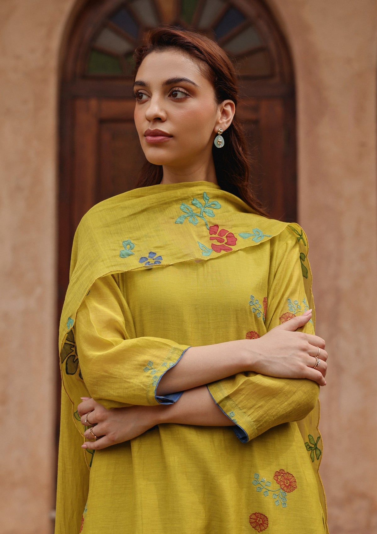 Citrine Bloom Embroidered Kurta Set