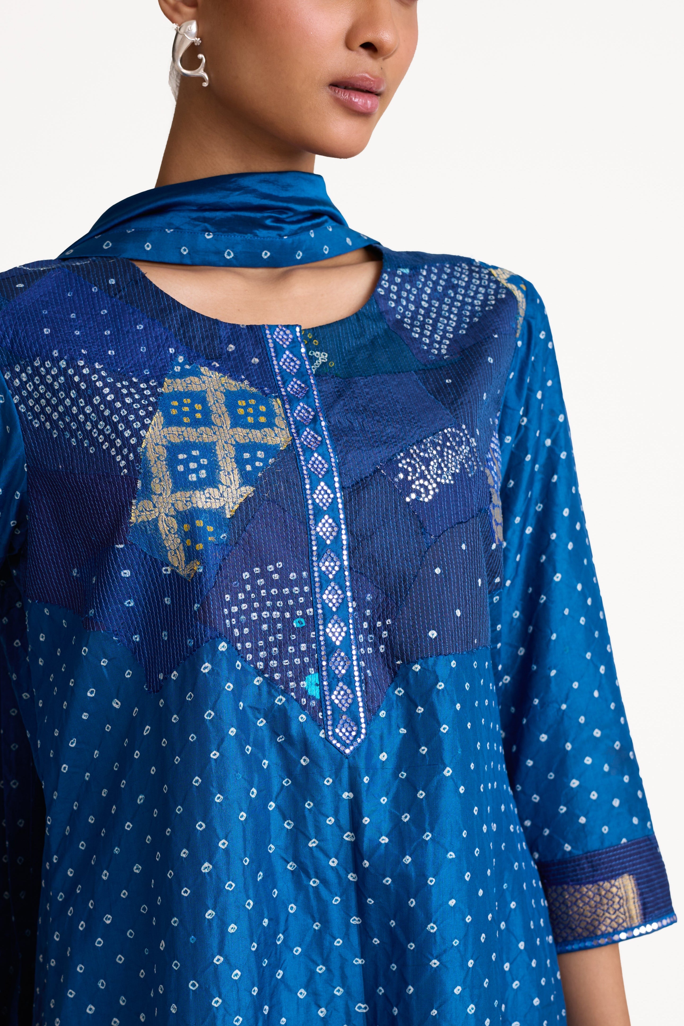 Boro Yoke Suit Set - Navy Blue