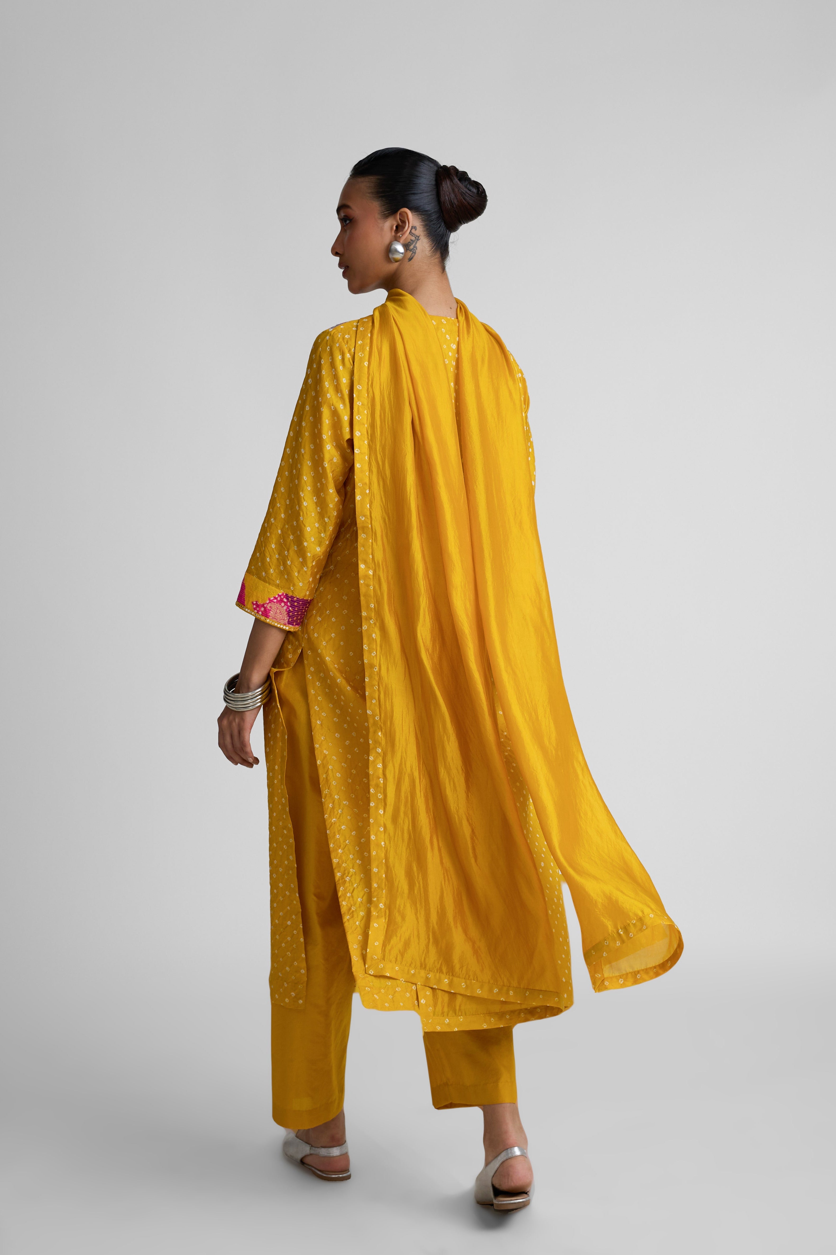 Boro Yoke Suit Set - Mustard