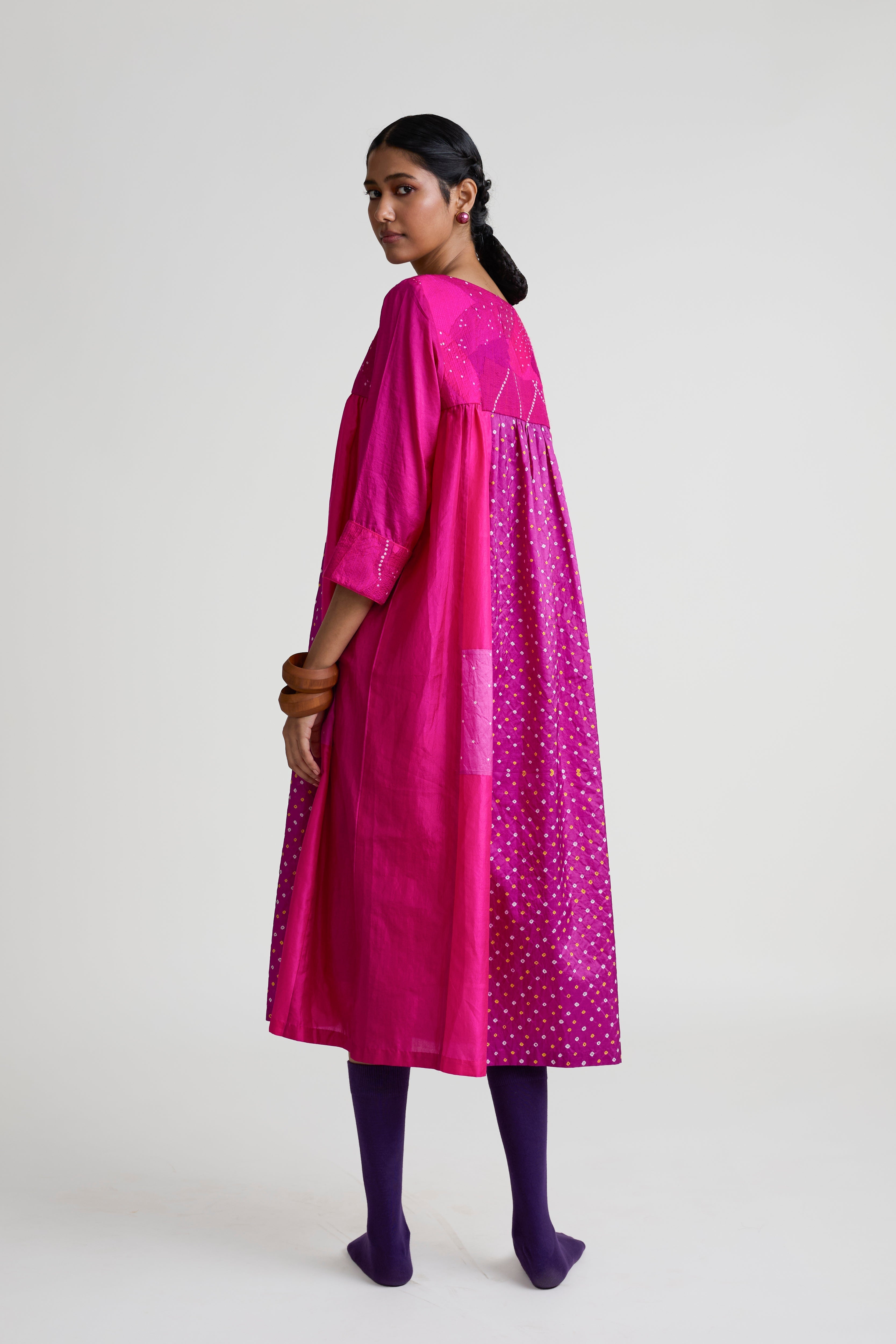 Boro Dress - Magenta