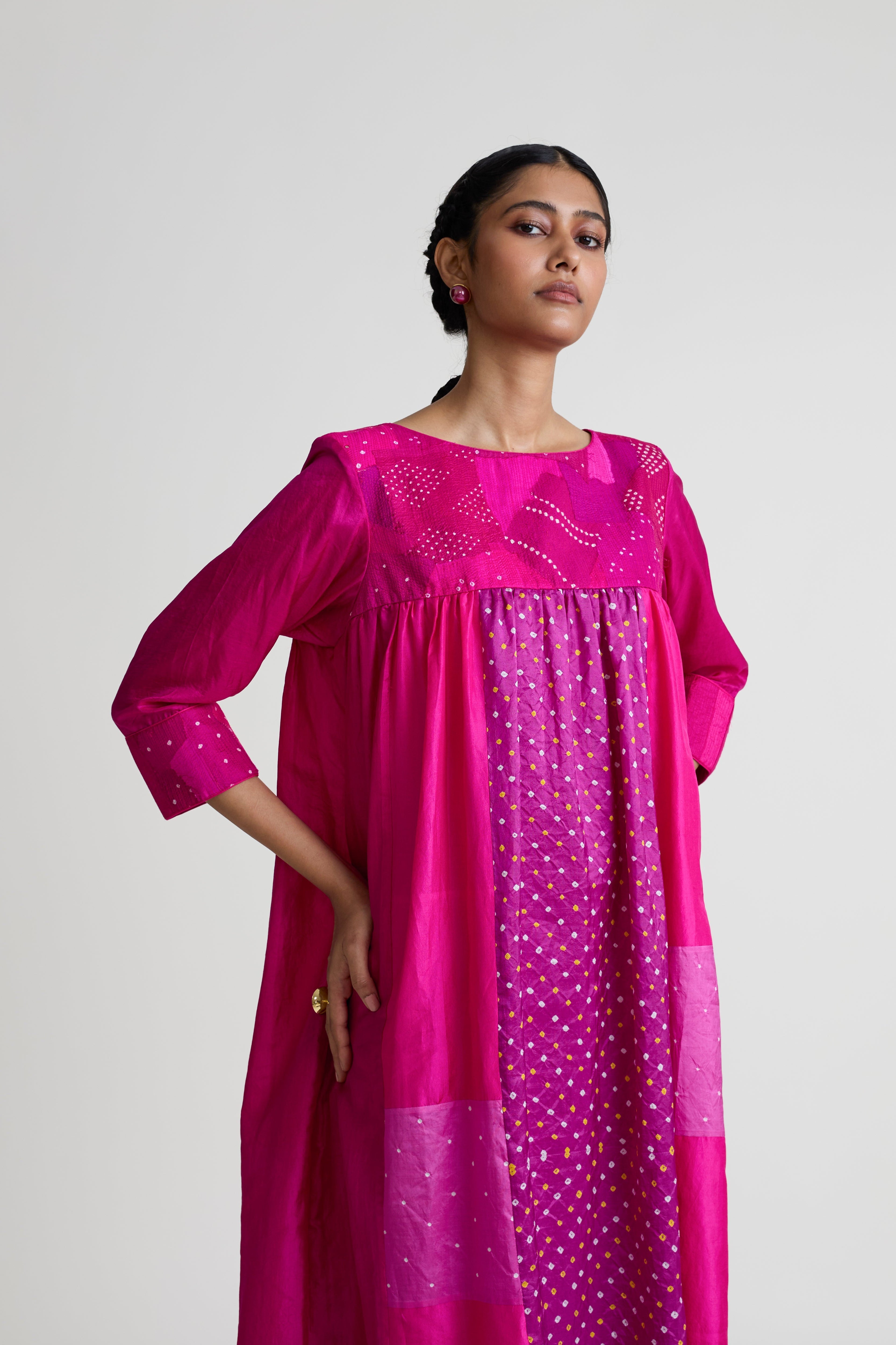 Boro Dress - Magenta