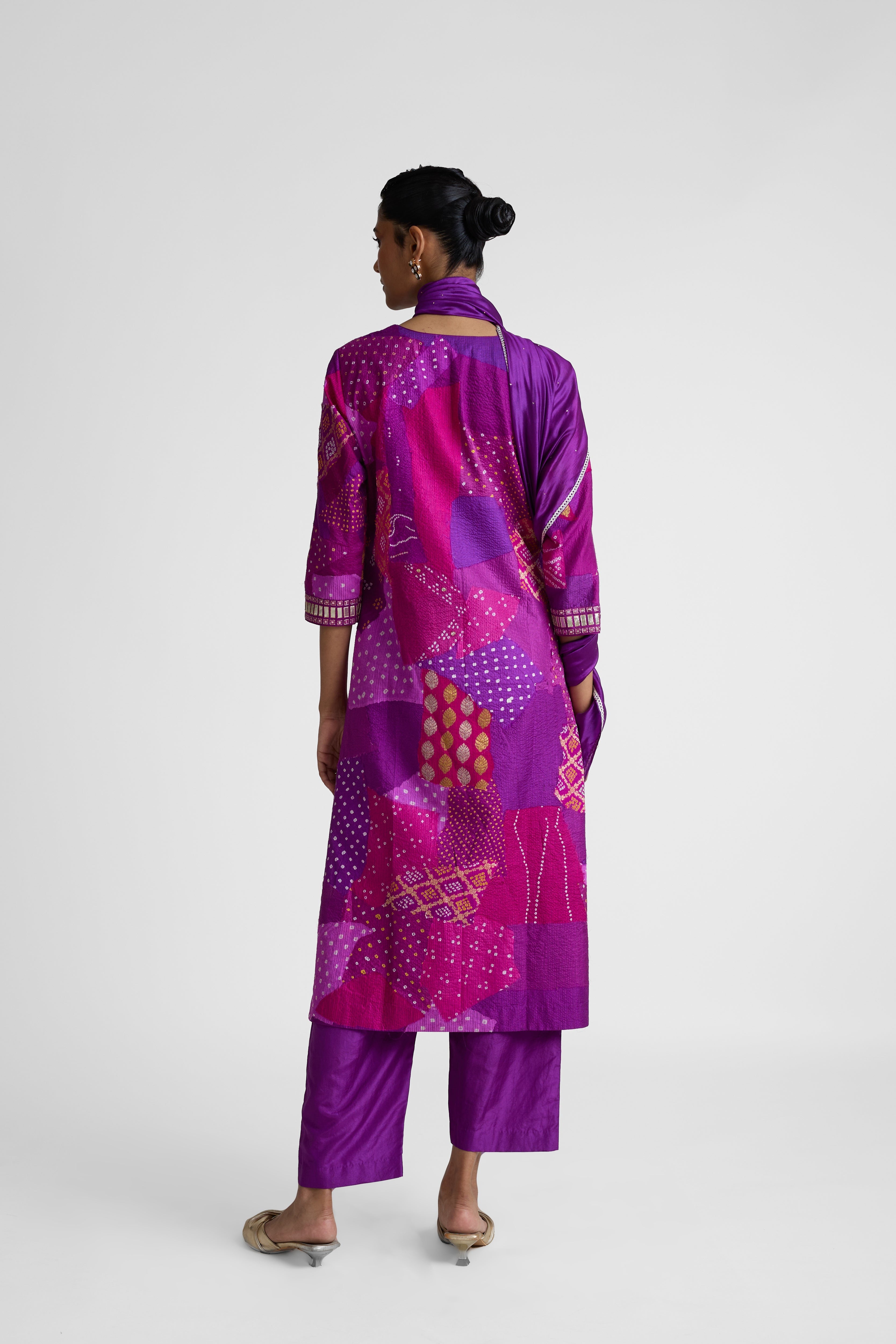 Boro Gota Suit Set - Purple