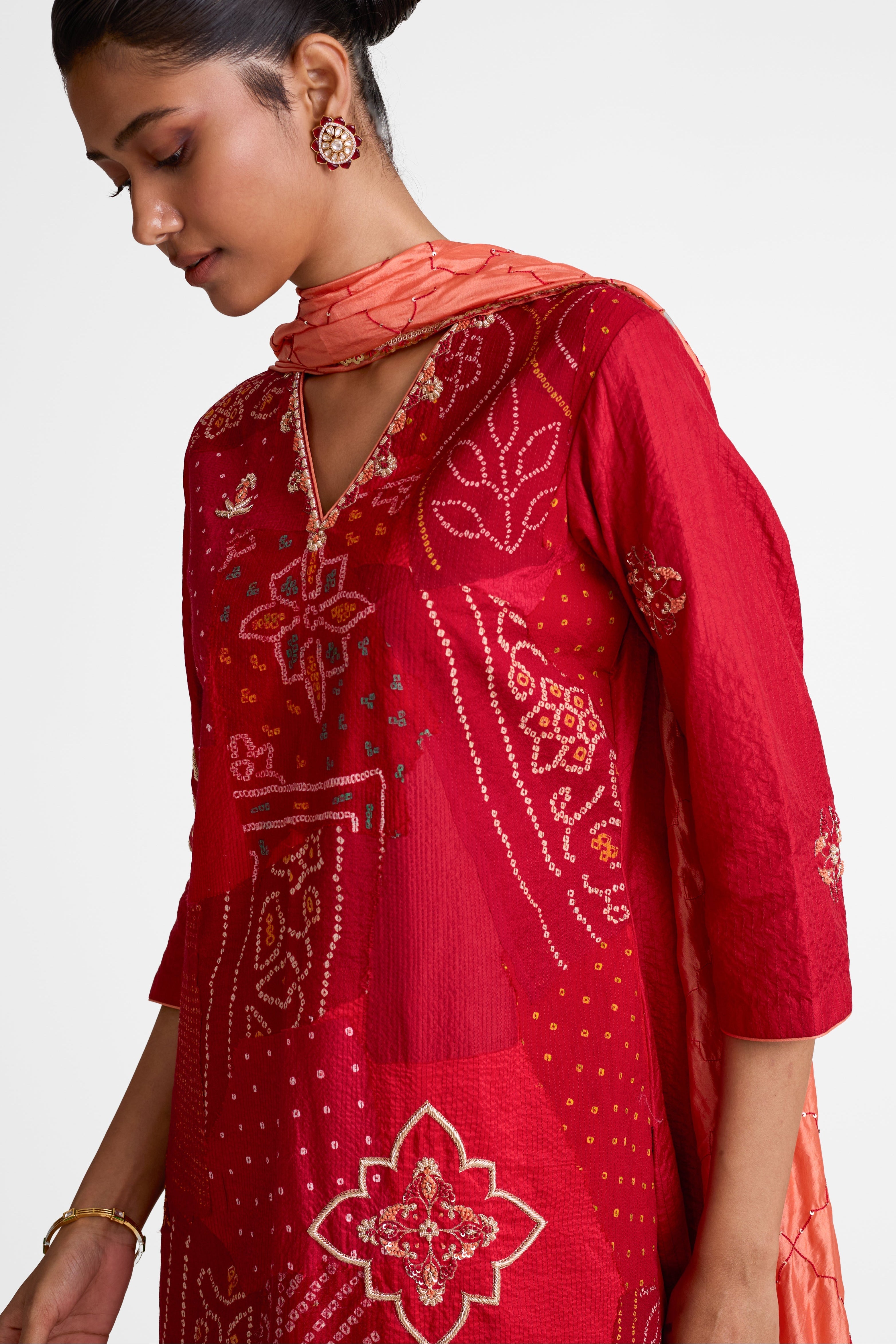 Boro Zardozi Suit Set - Maroon