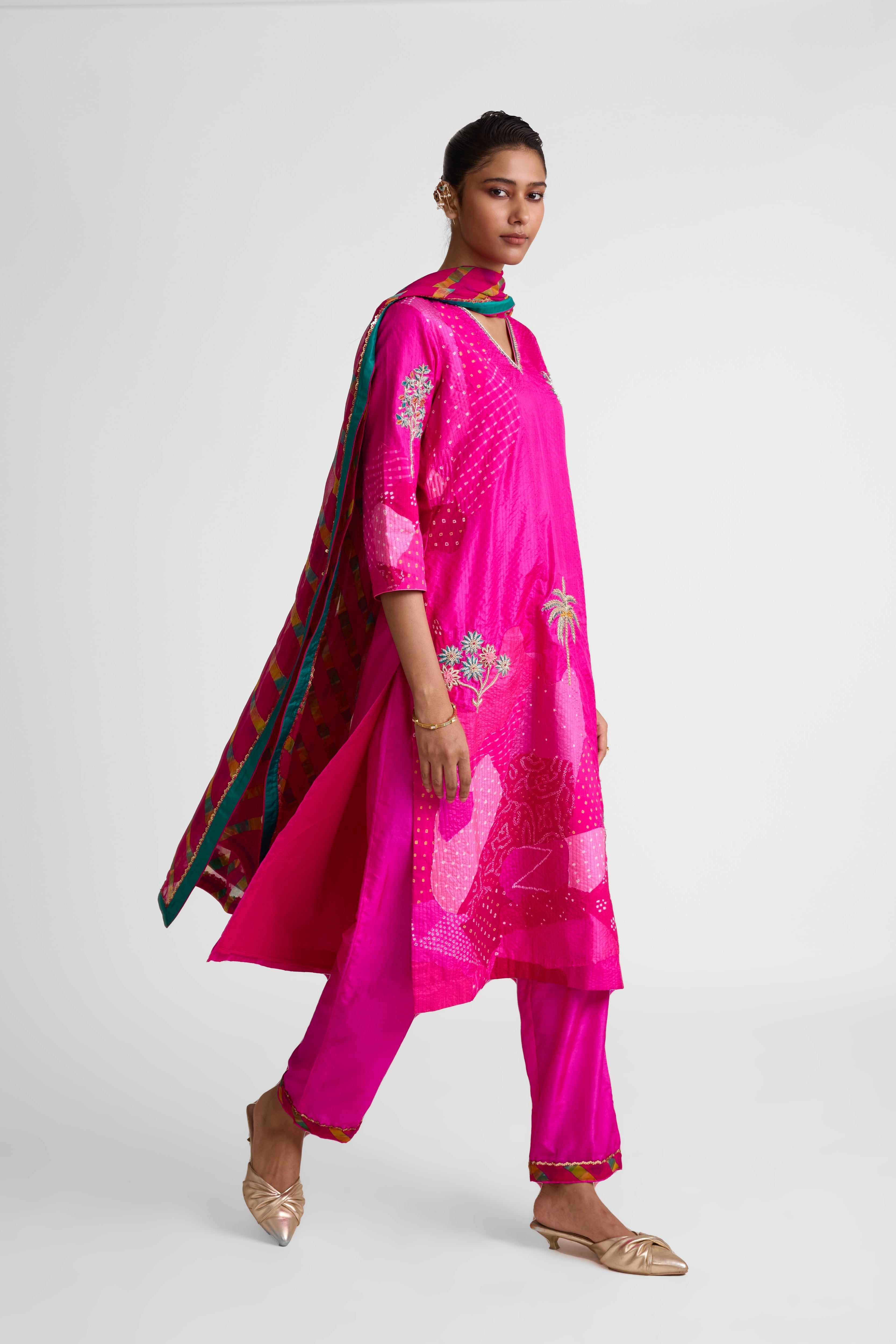 Boro Floral Suit Set - Rani