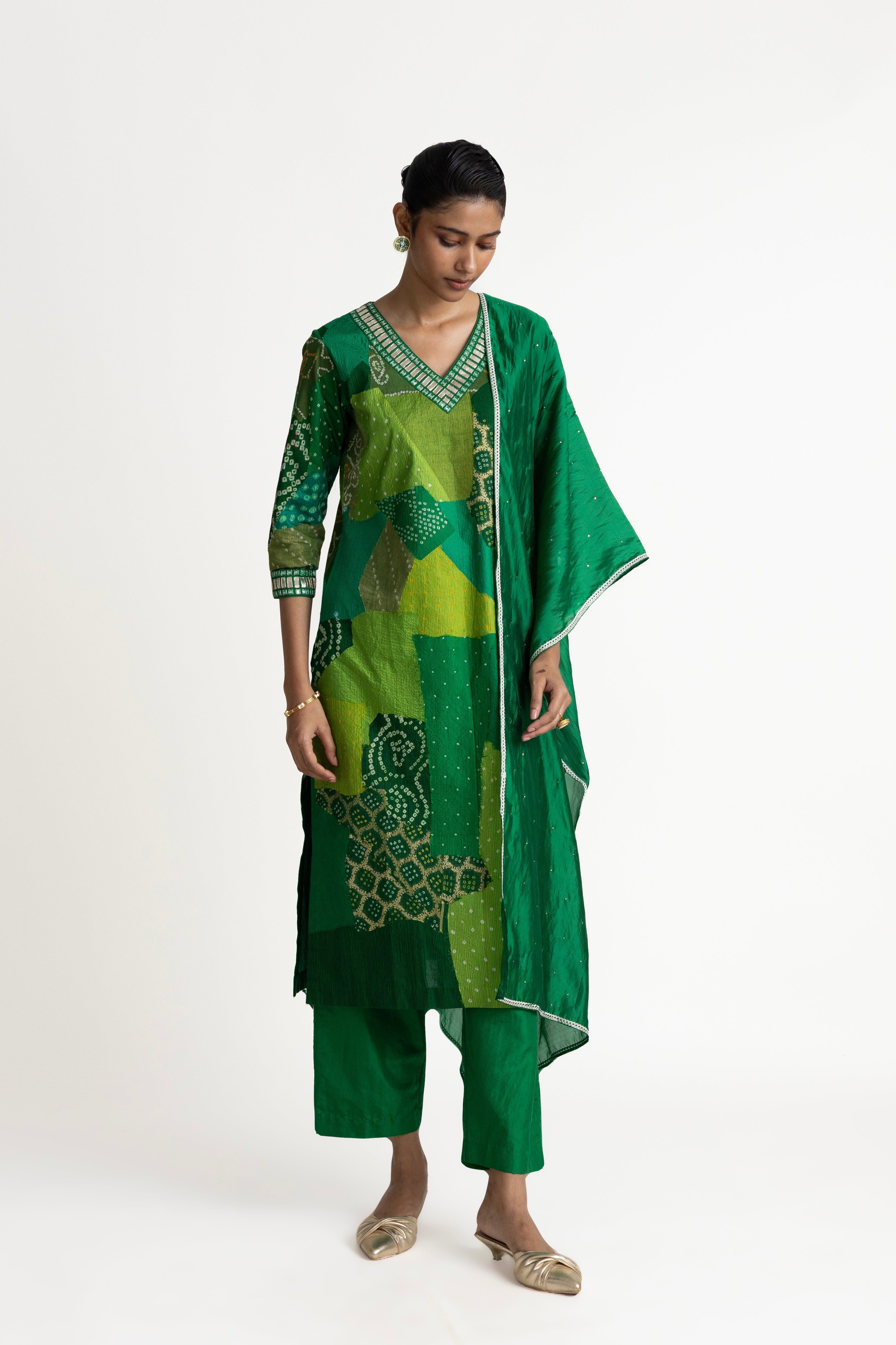 Boro Gota Suit Set - Green