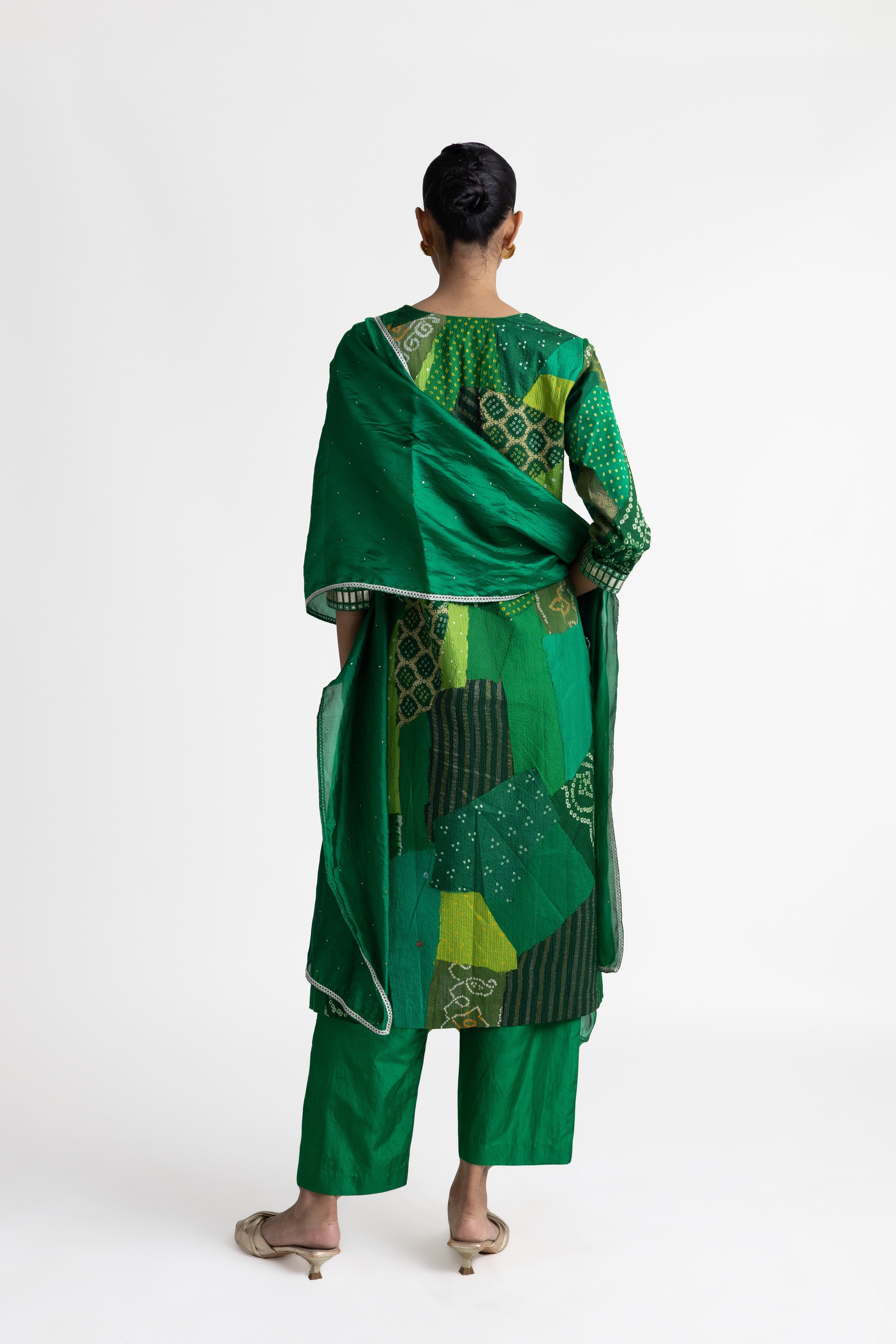 Boro Gota Suit Set - Green
