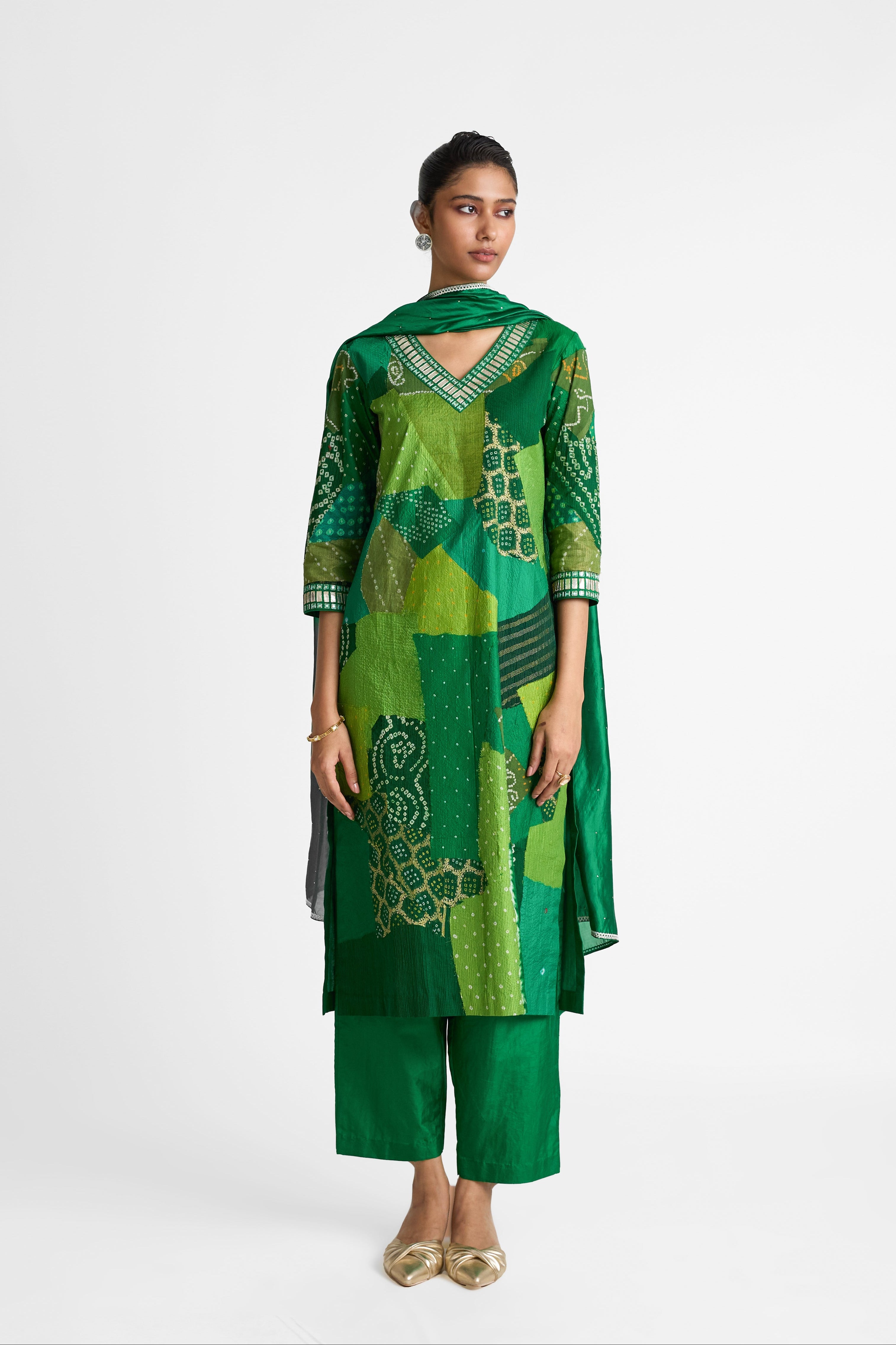 Boro Gota Suit Set - Green