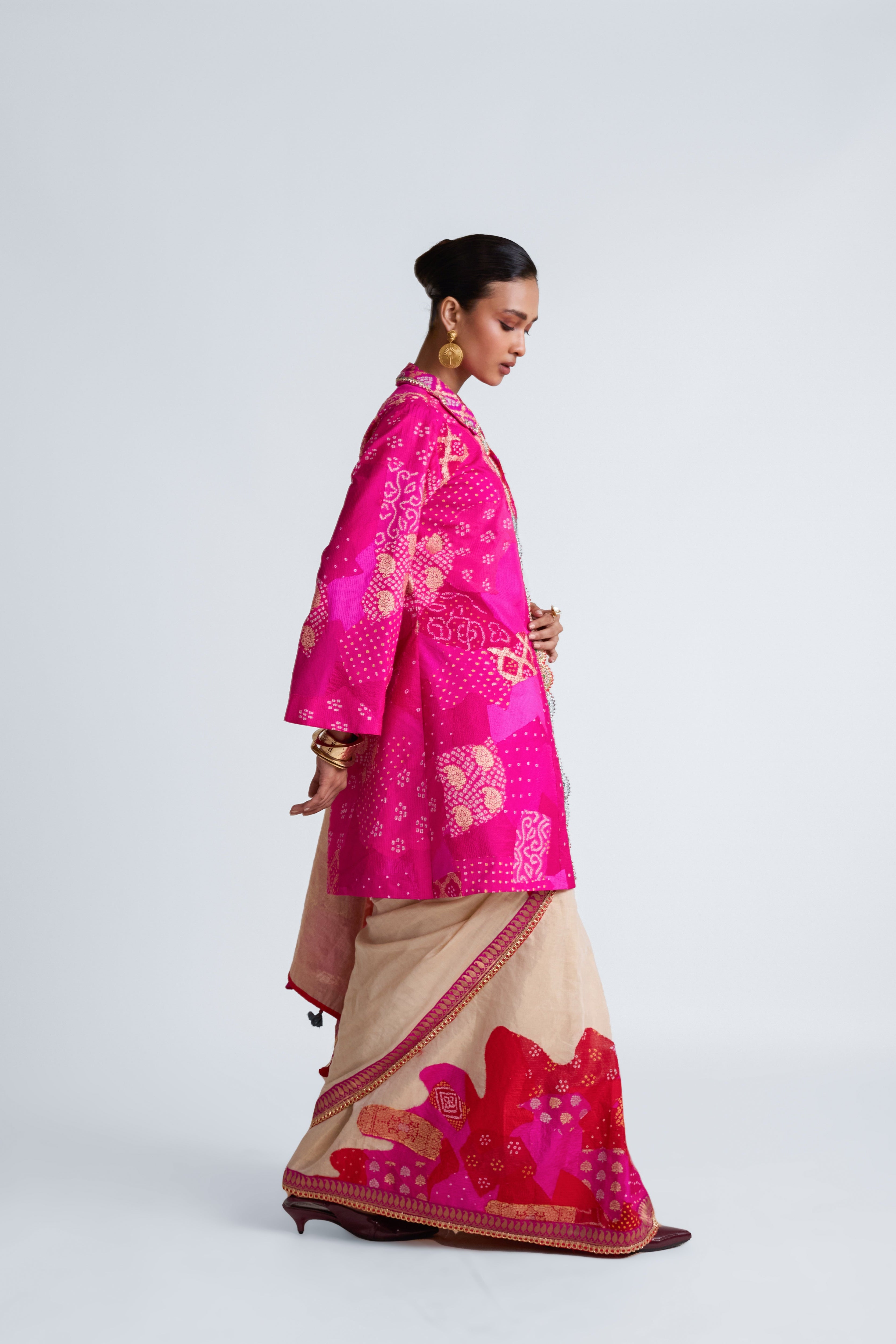 Boro Jacket Saree - Rani