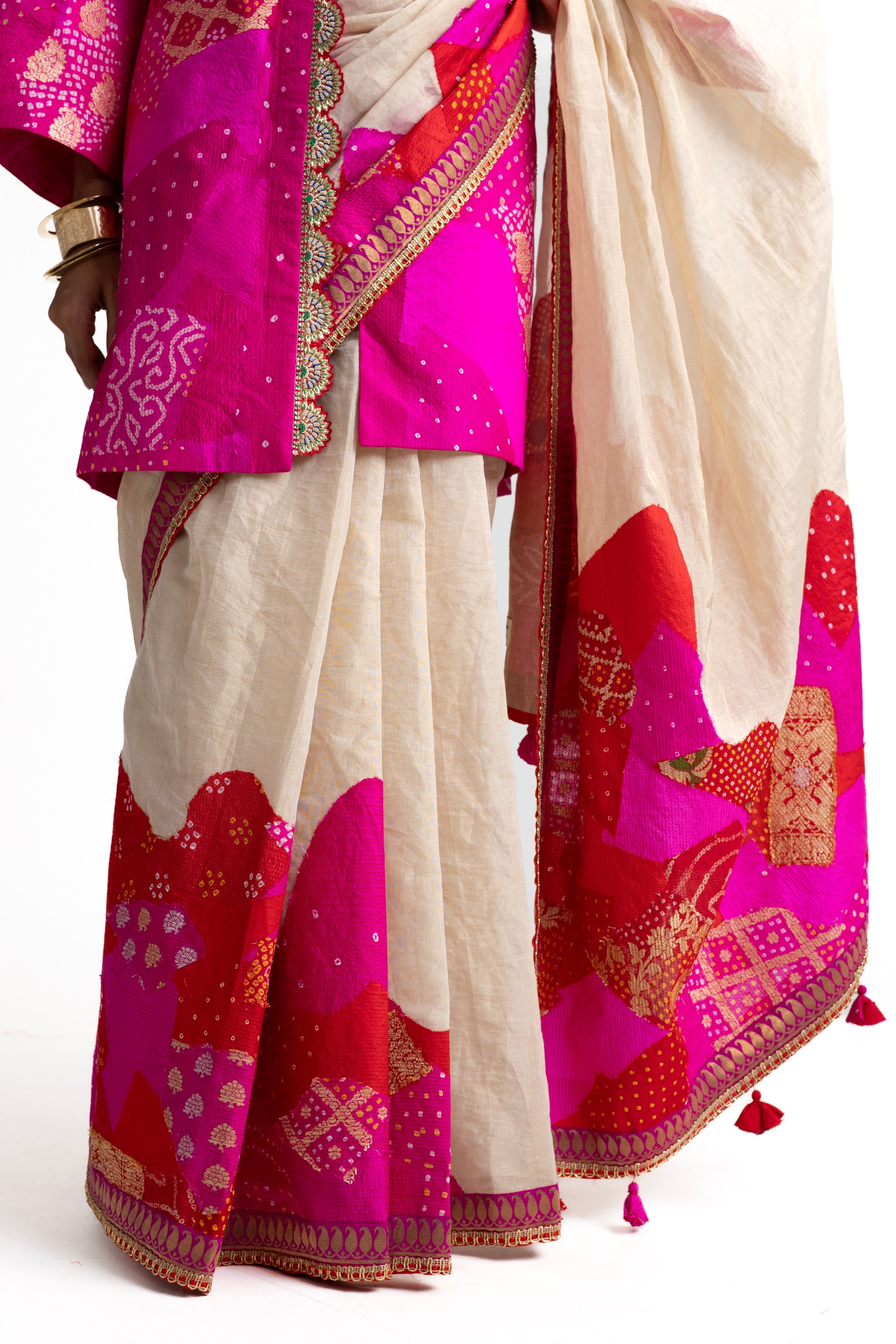 Boro Jacket Saree - Rani