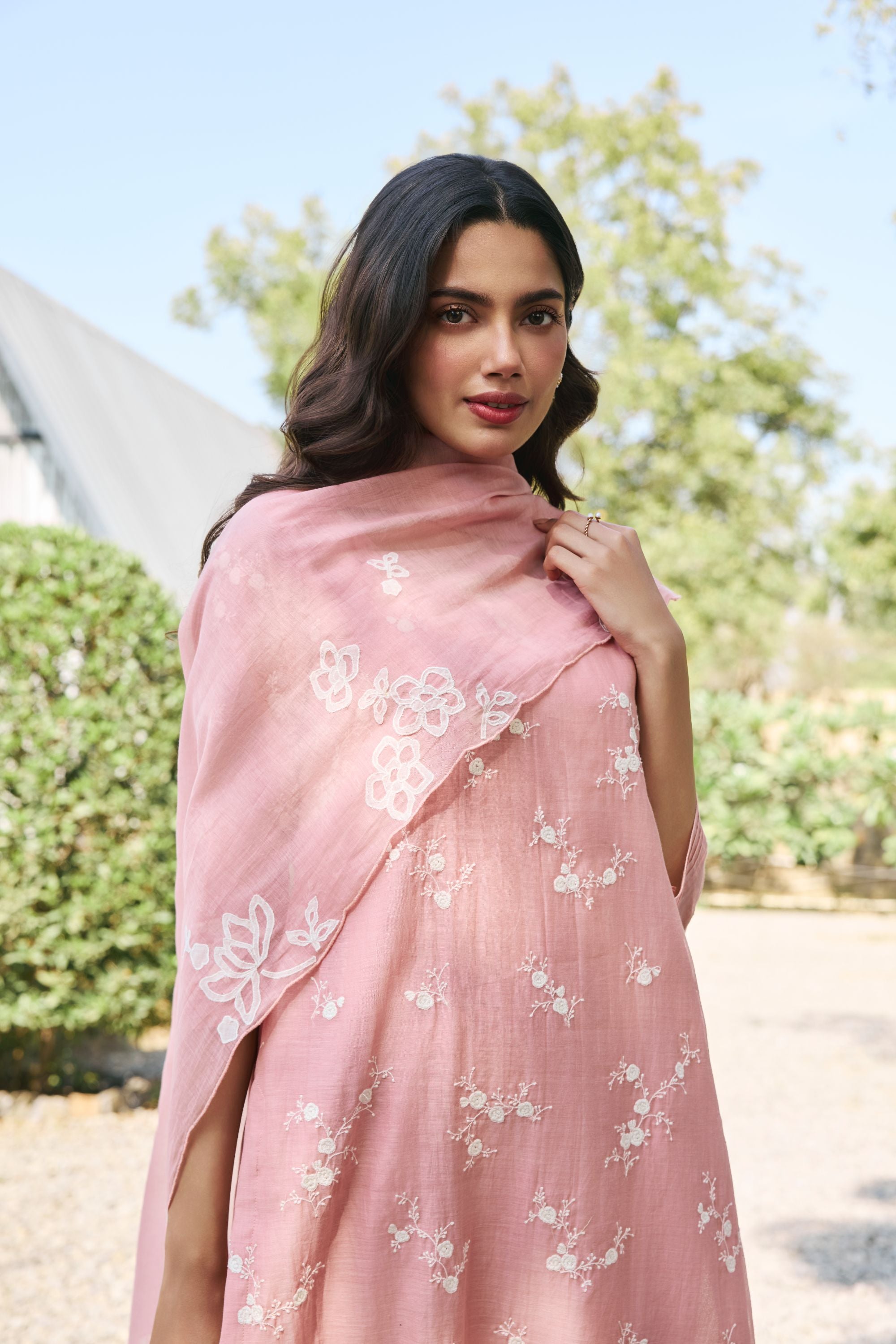 Tulip Embroidered Kurta Set