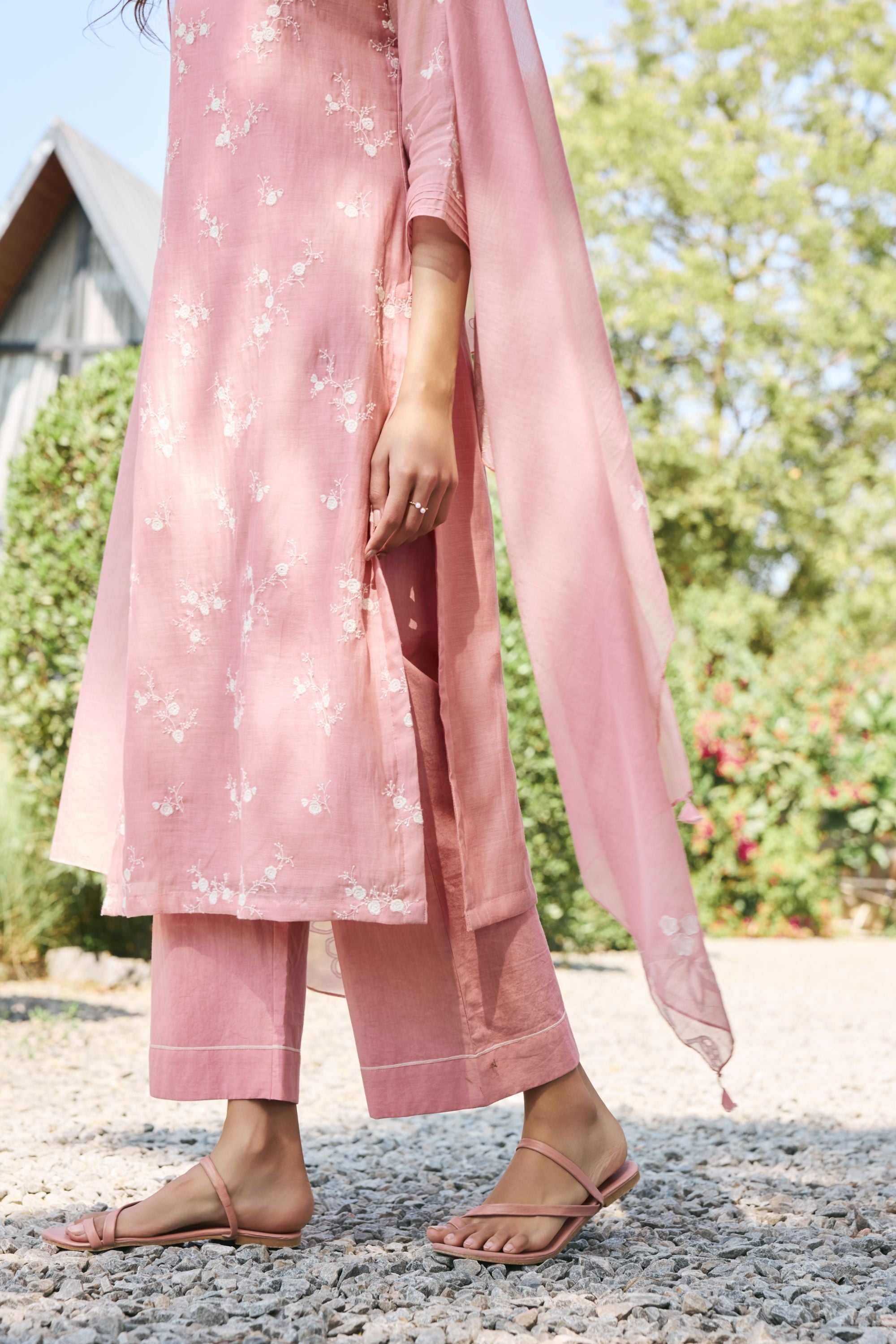 Tulip Embroidered Kurta Set