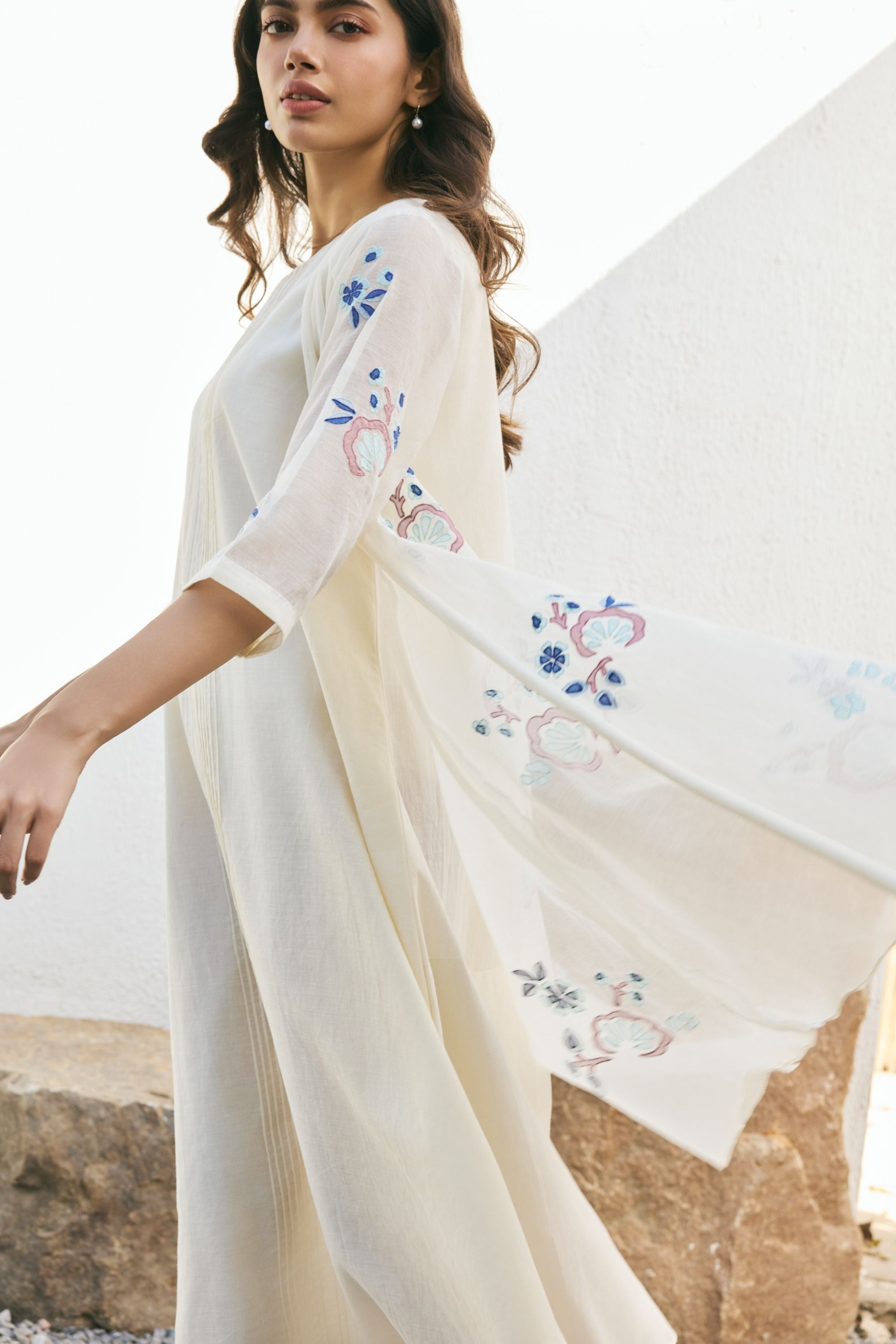 Pearl Applique jacket dress