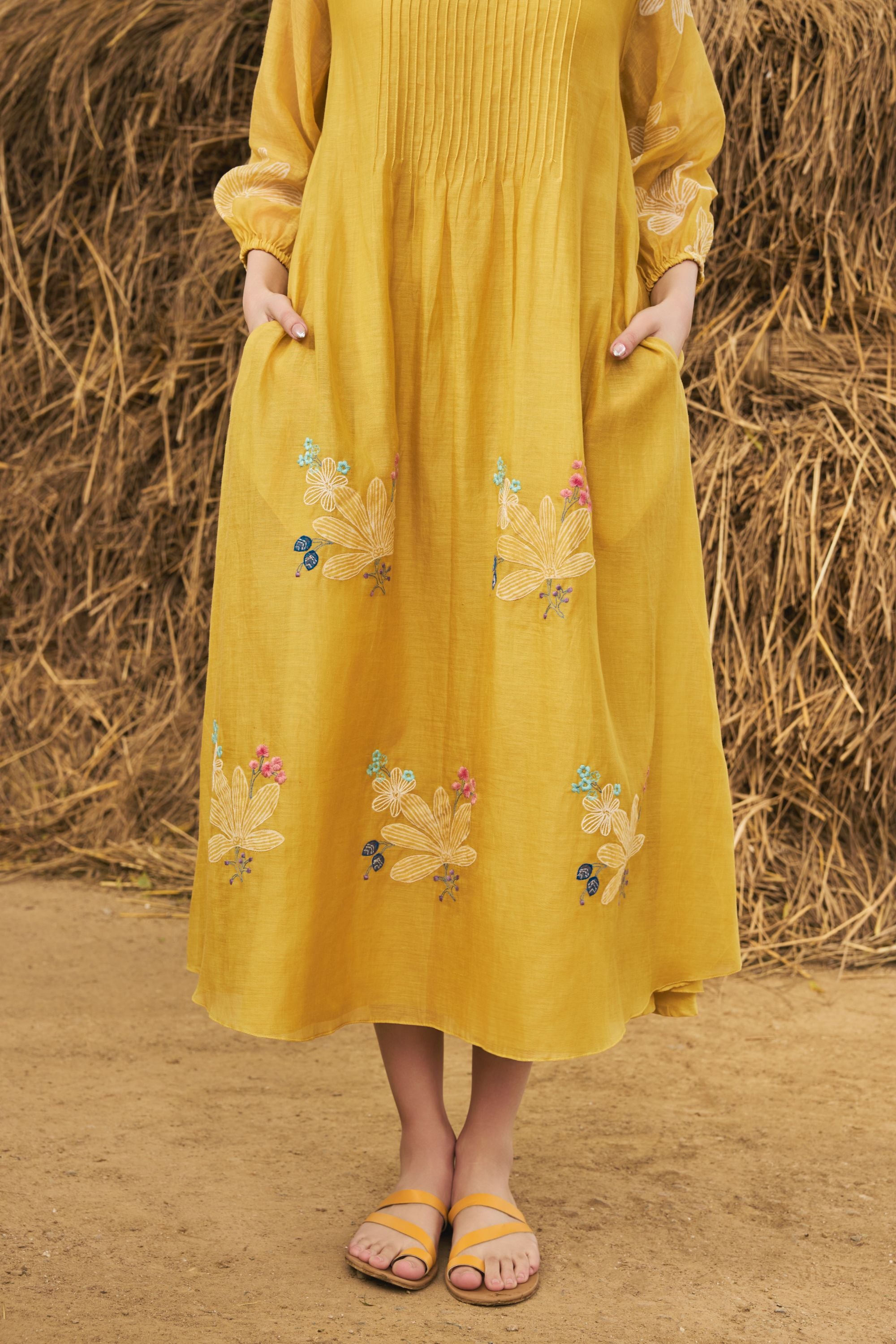 Daffodil Pintuck dress