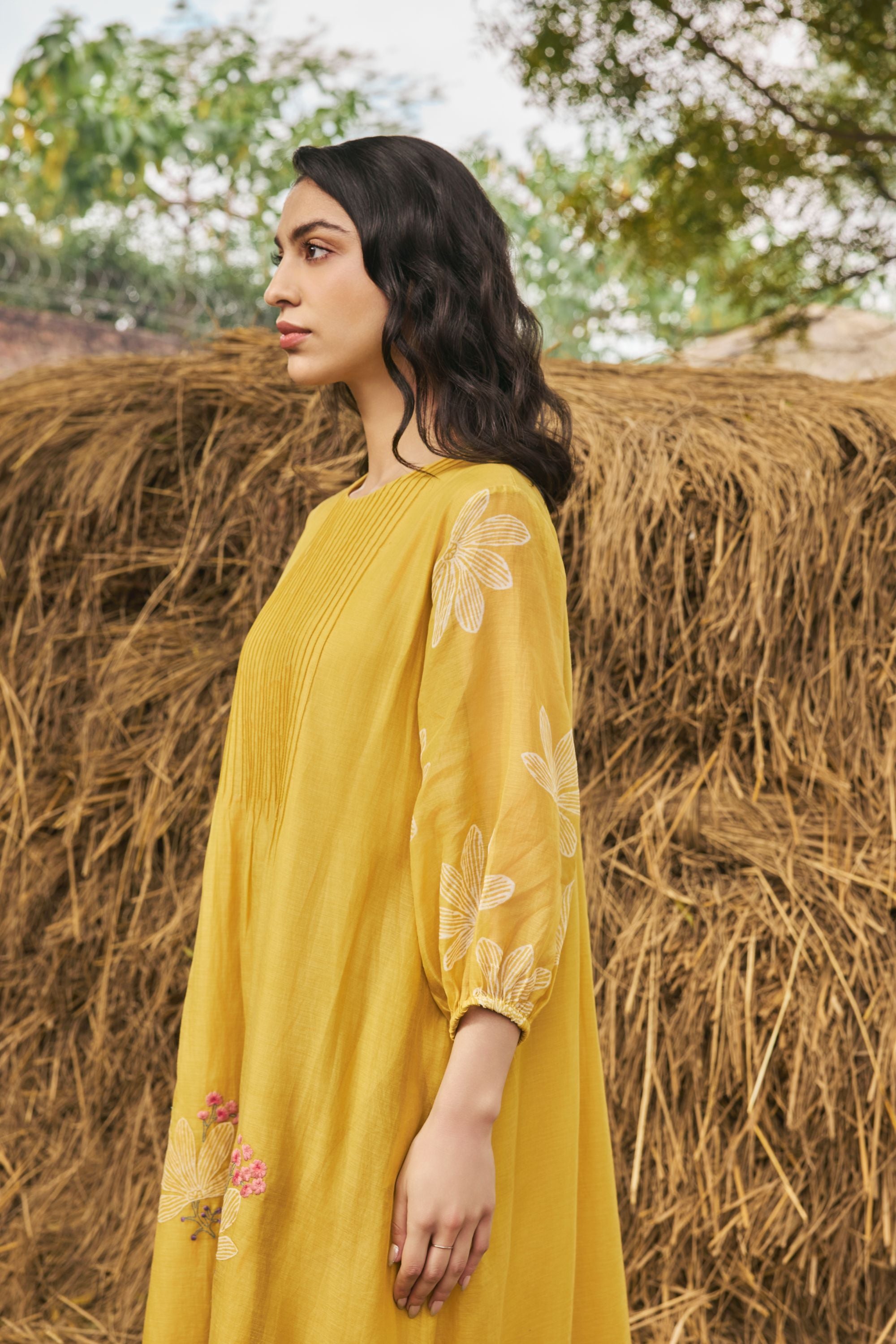 Daffodil Pintuck dress