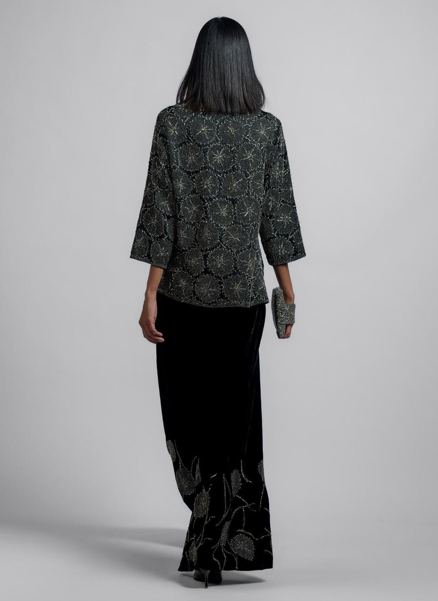 Black SLV Velvet Palazzo