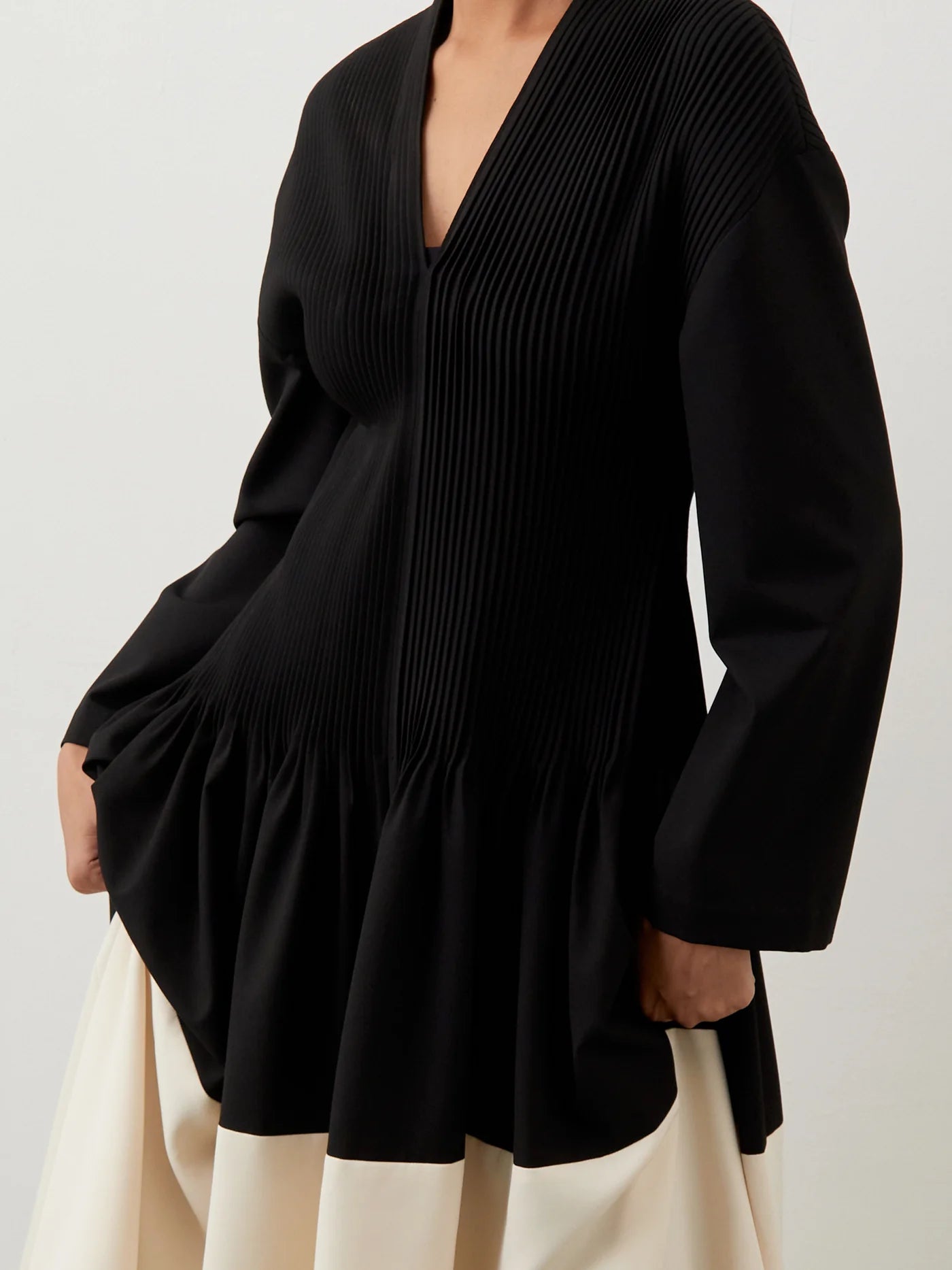 Contrast panelled dress