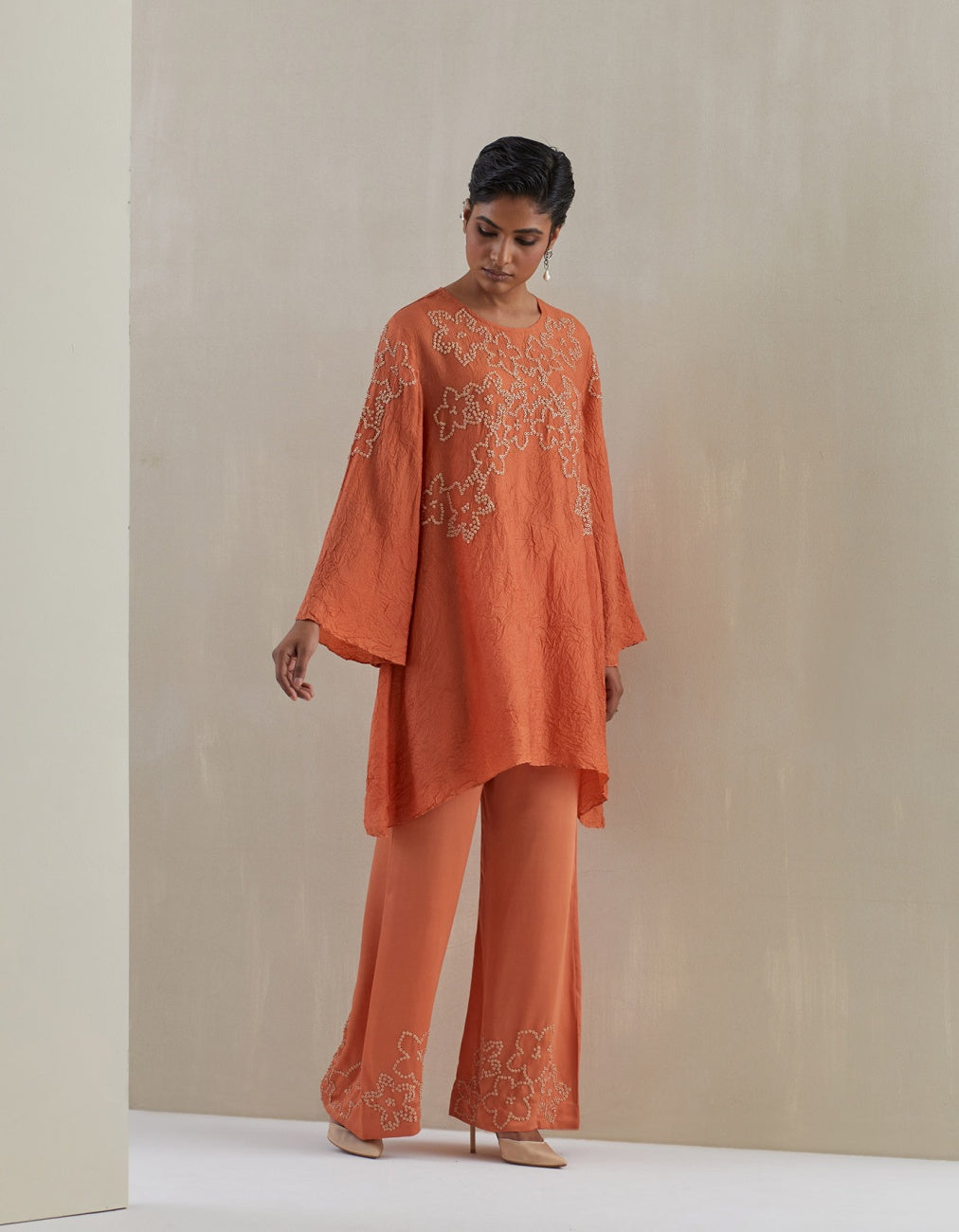 Rust Bell Bottom Co-Ord Set